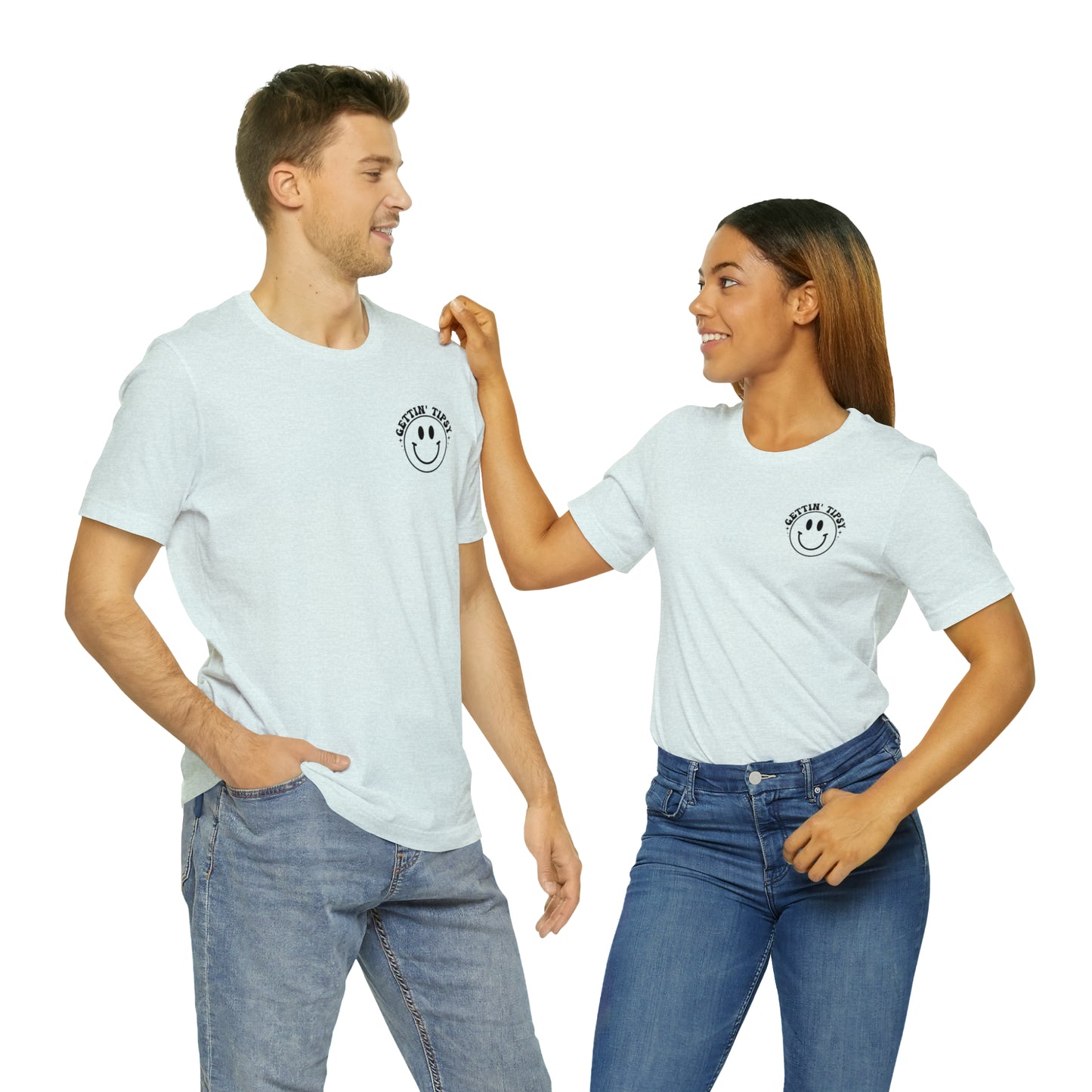 "Errbody in the Lake Gettin' Tipsy" (Front and Back Design) Unisex Jersey Short Sleeve Tee