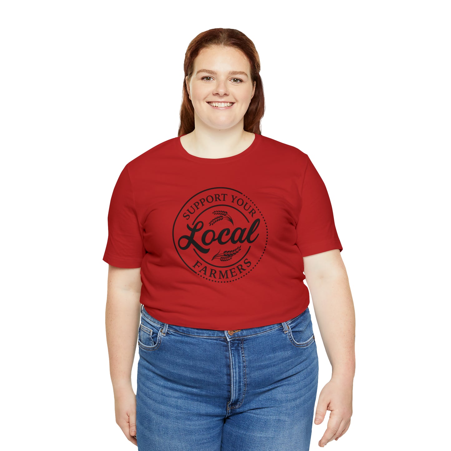 Support Your Local Farmers" Unisex Jersey Short Sleeve Tee