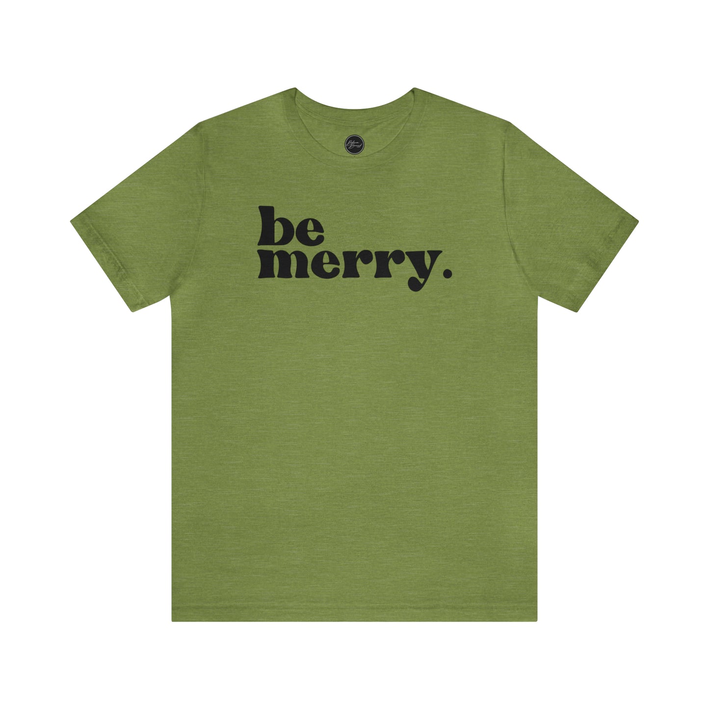 Be Merry Christmas/ Holiday Bella Jersey Short Sleeve Tee (Unisex)