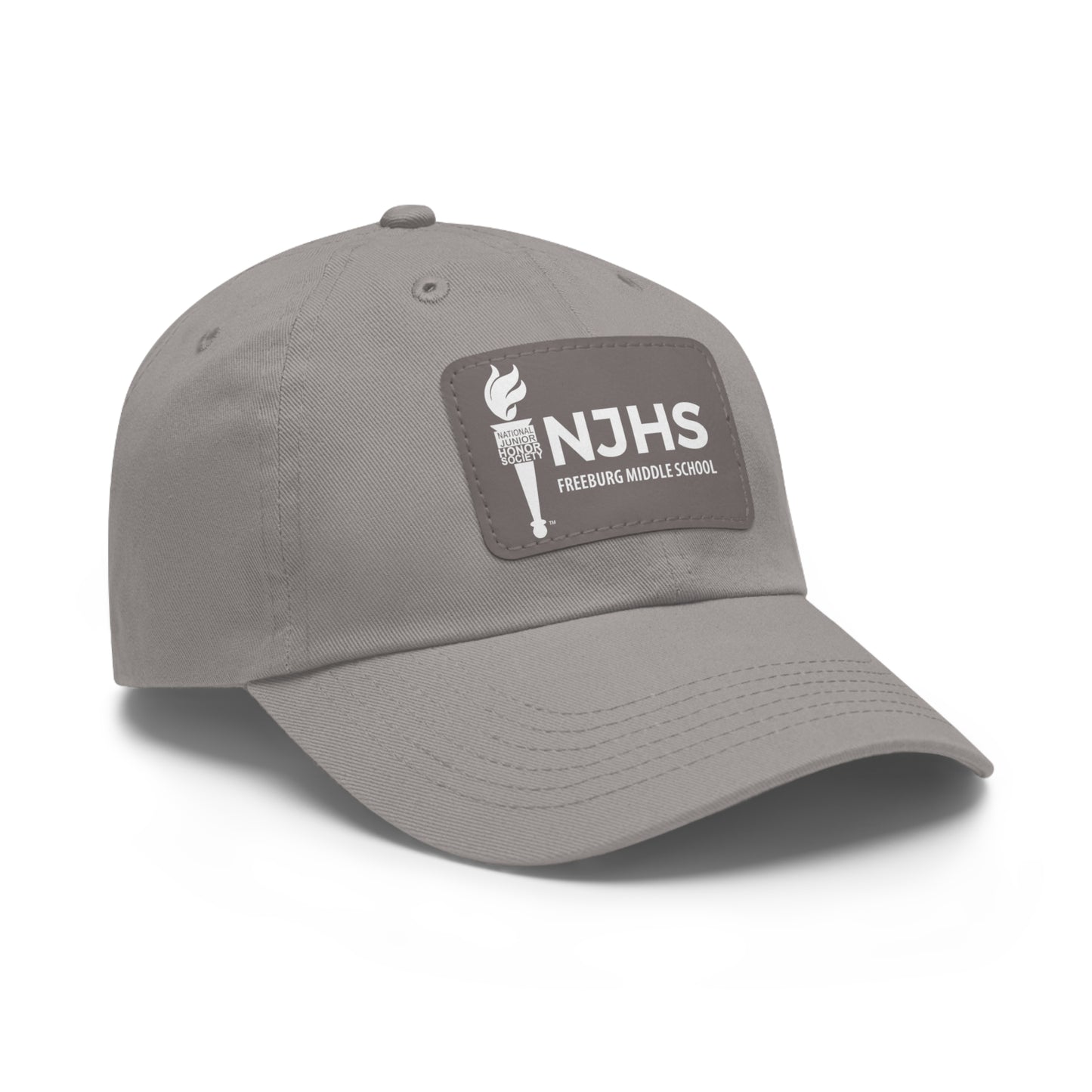 Freeburg Middle School White Torch Hat with Leather Patch