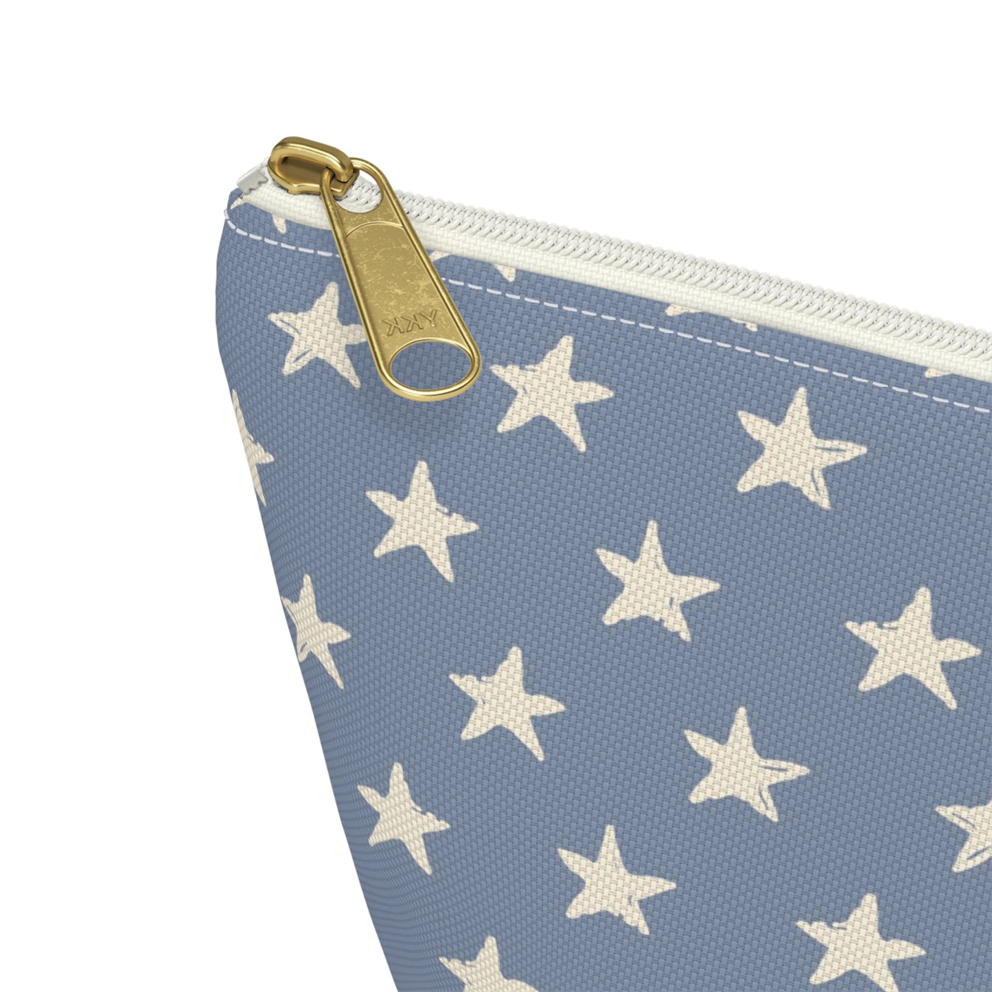 USA America 4th of July Distressed Stars Design Accessory Pouch w T-bottom