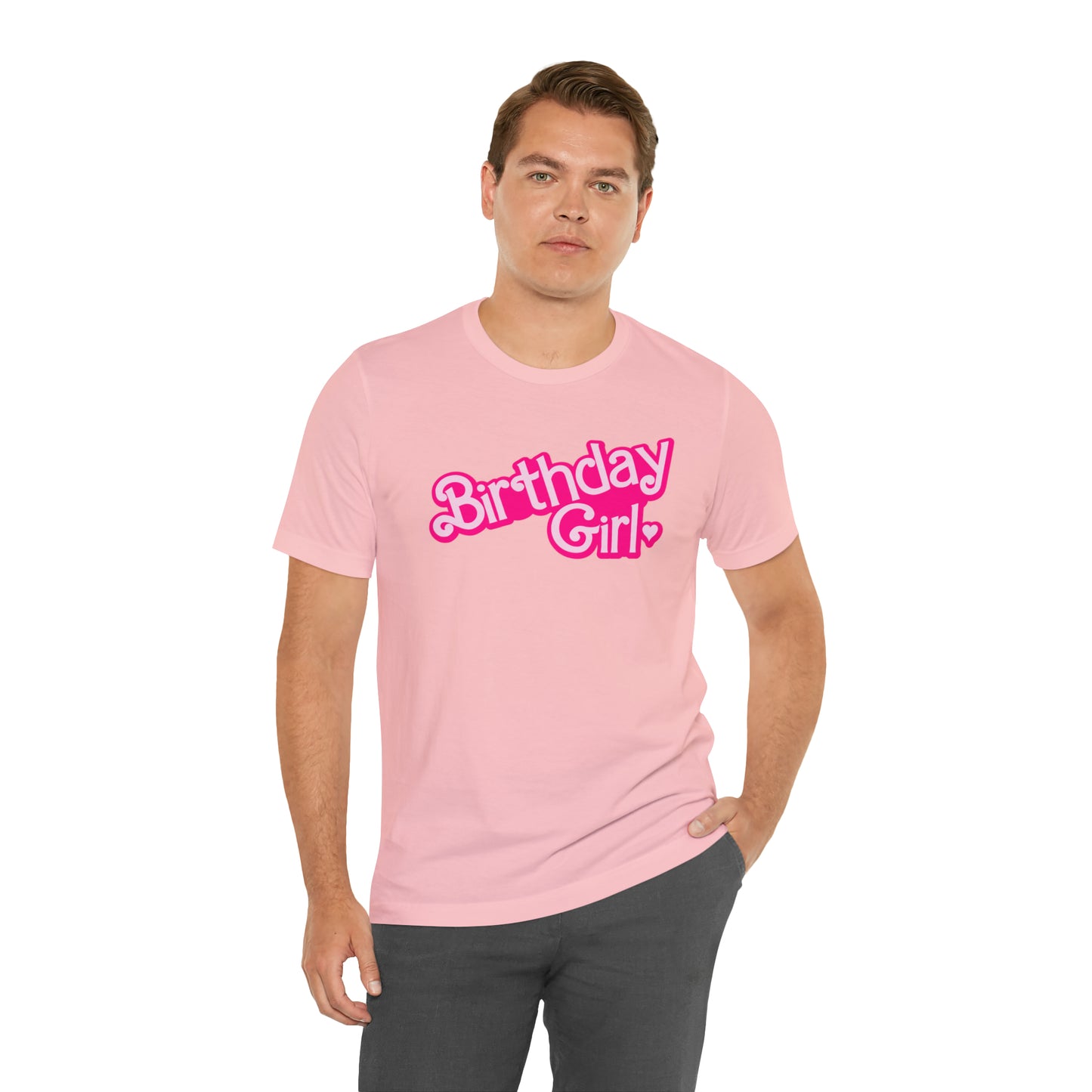 Birthday Girl Hot Pink Barbie Print T-Shirt -