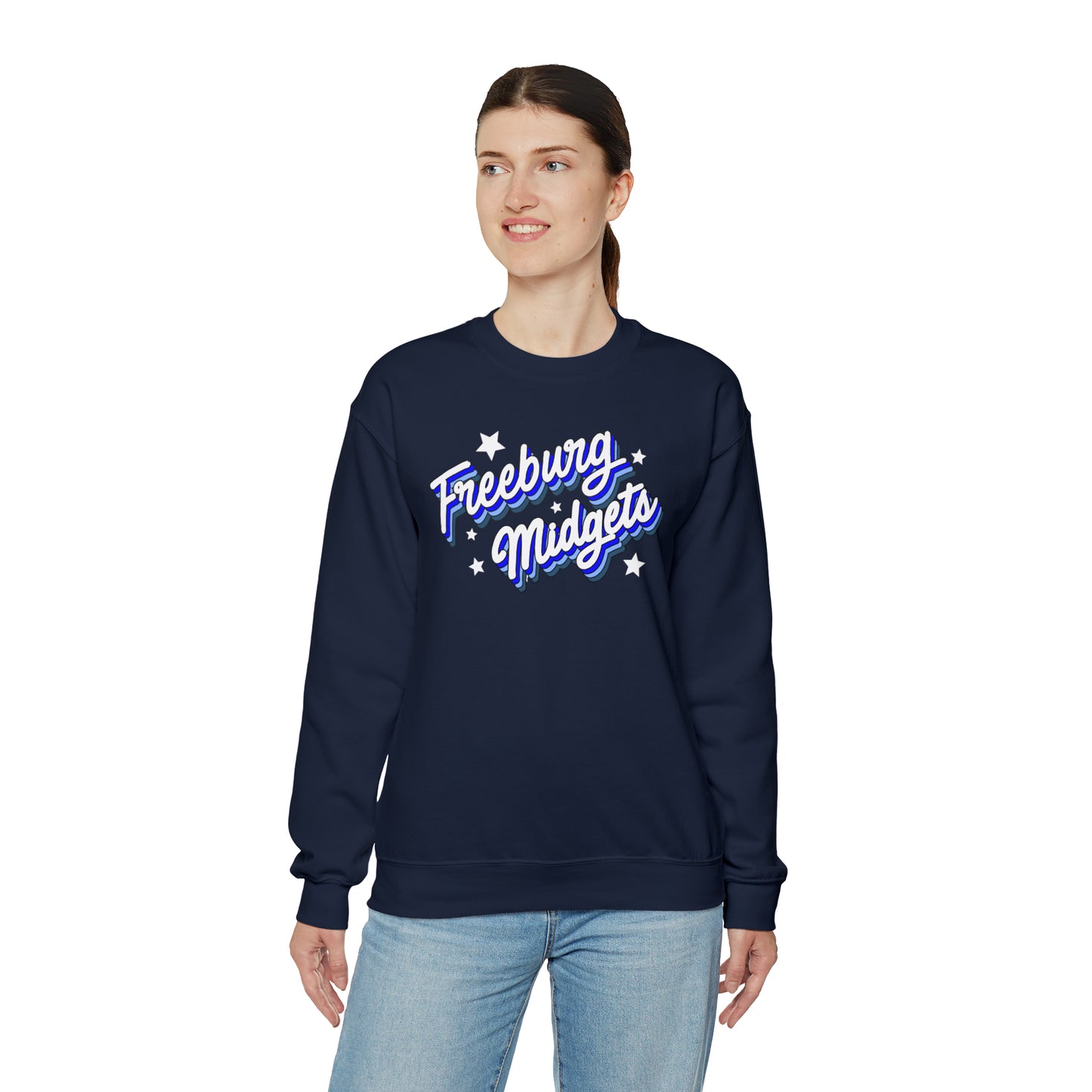 Retro Freeburg Midgets Unisex Heavy Blend™ Crewneck Sweatshirt