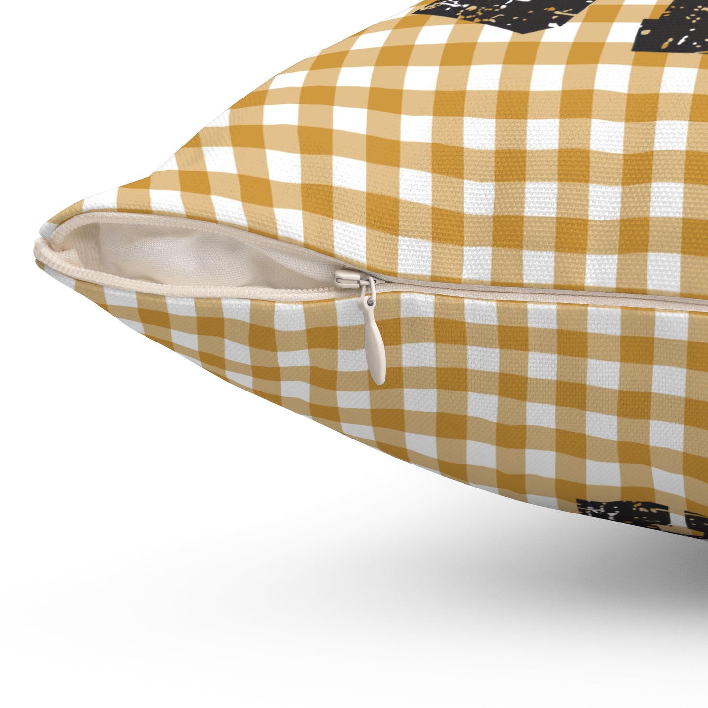 Game Day Football Brown Checkerboard Fall/ Halloween Spun Polyester Square Pillow