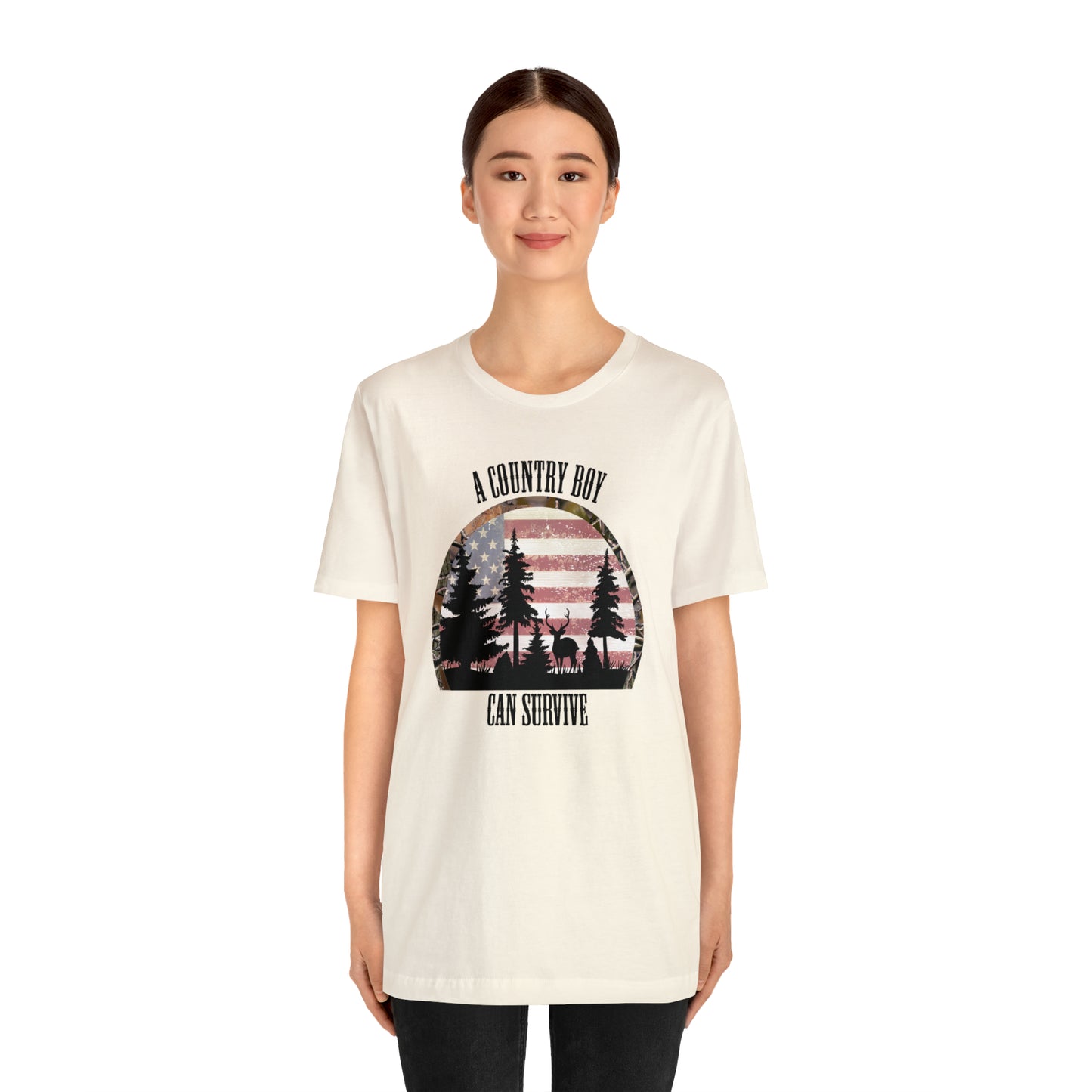 "A Country Boy Can Survive" Unisex Jersey Short Sleeve Tee
