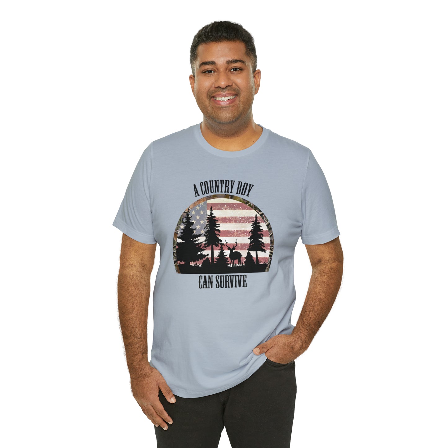 "A Country Boy Can Survive" Unisex Jersey Short Sleeve Tee
