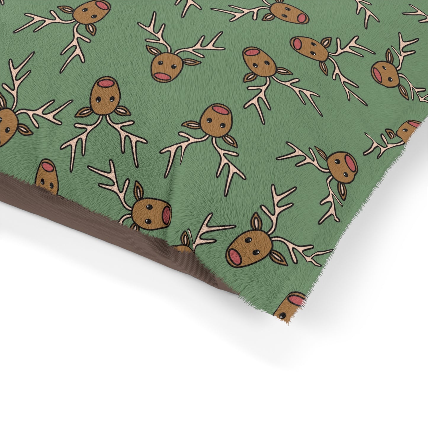 Boho Green Reindeer Pet Bed
