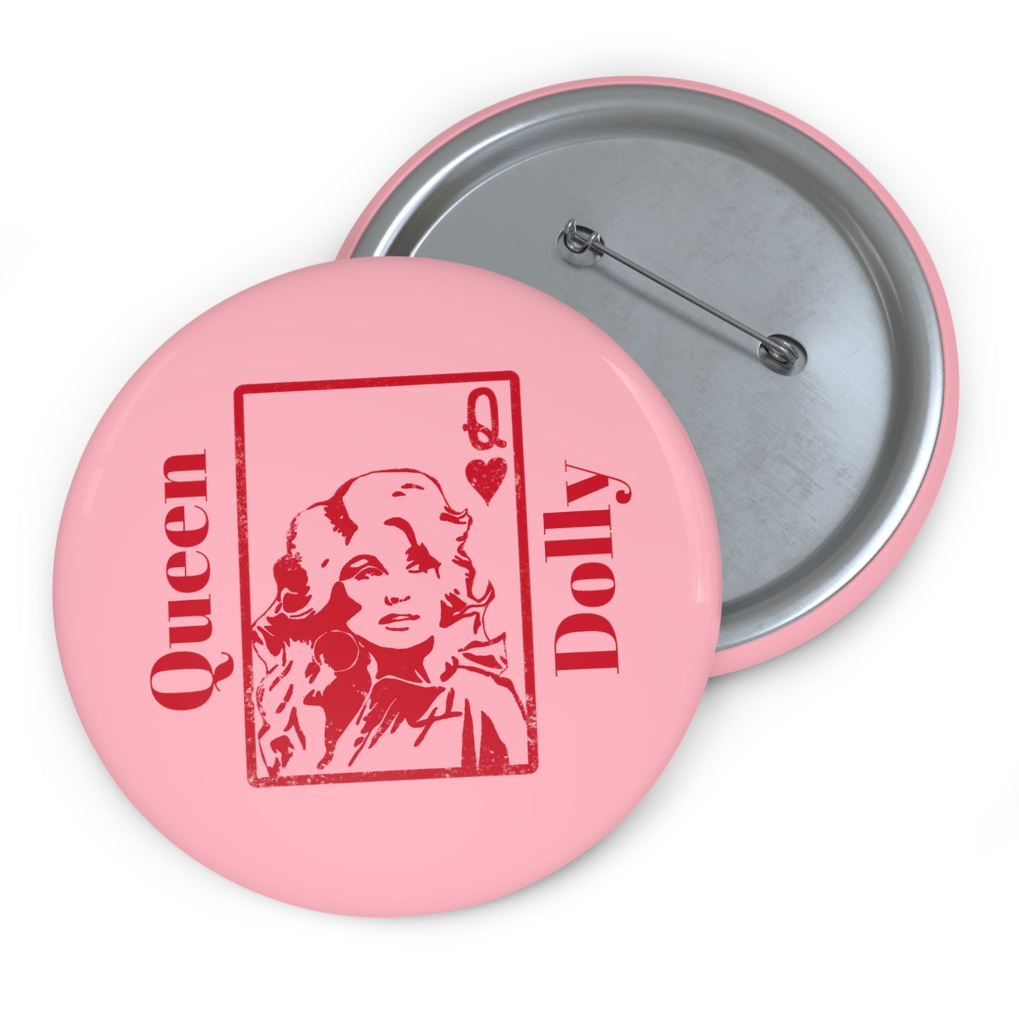 Dolly Queen of Hearts Custom Pin Buttons