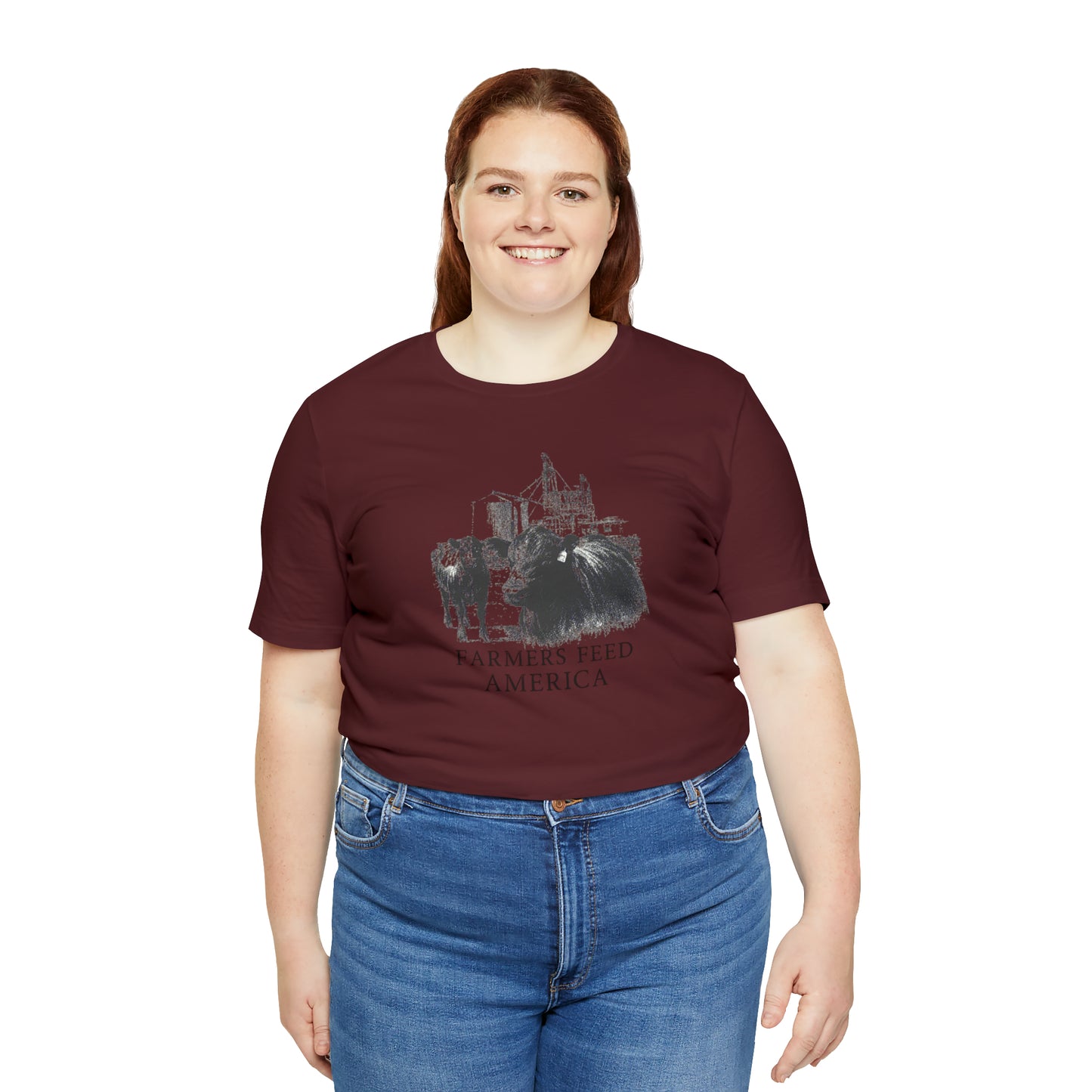 "Farmers Feed America" Unisex Jersey Short Sleeve Tee
