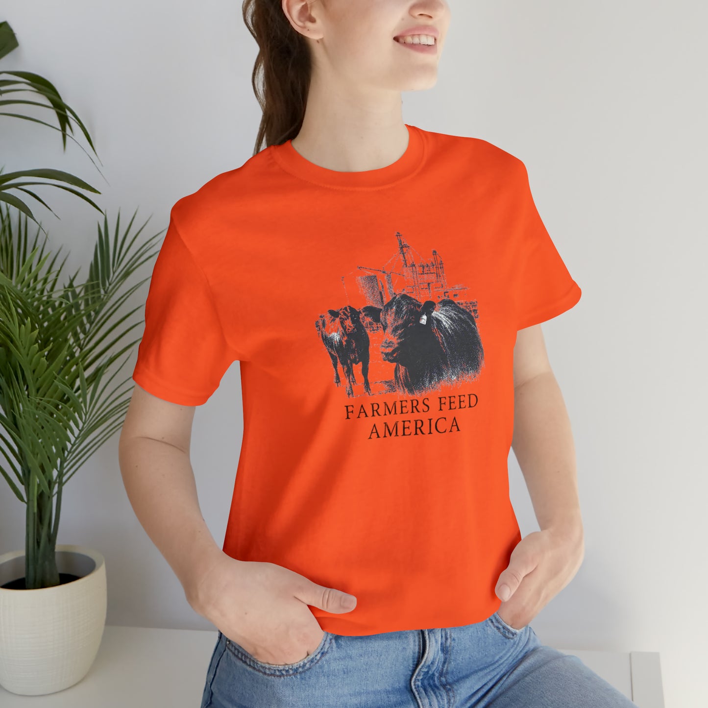"Farmers Feed America" Unisex Jersey Short Sleeve Tee