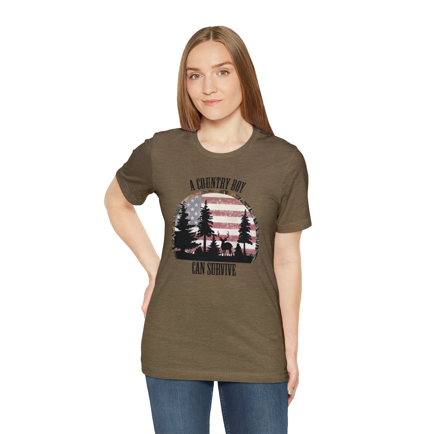 "A Country Boy Can Survive" Unisex Jersey Short Sleeve Tee