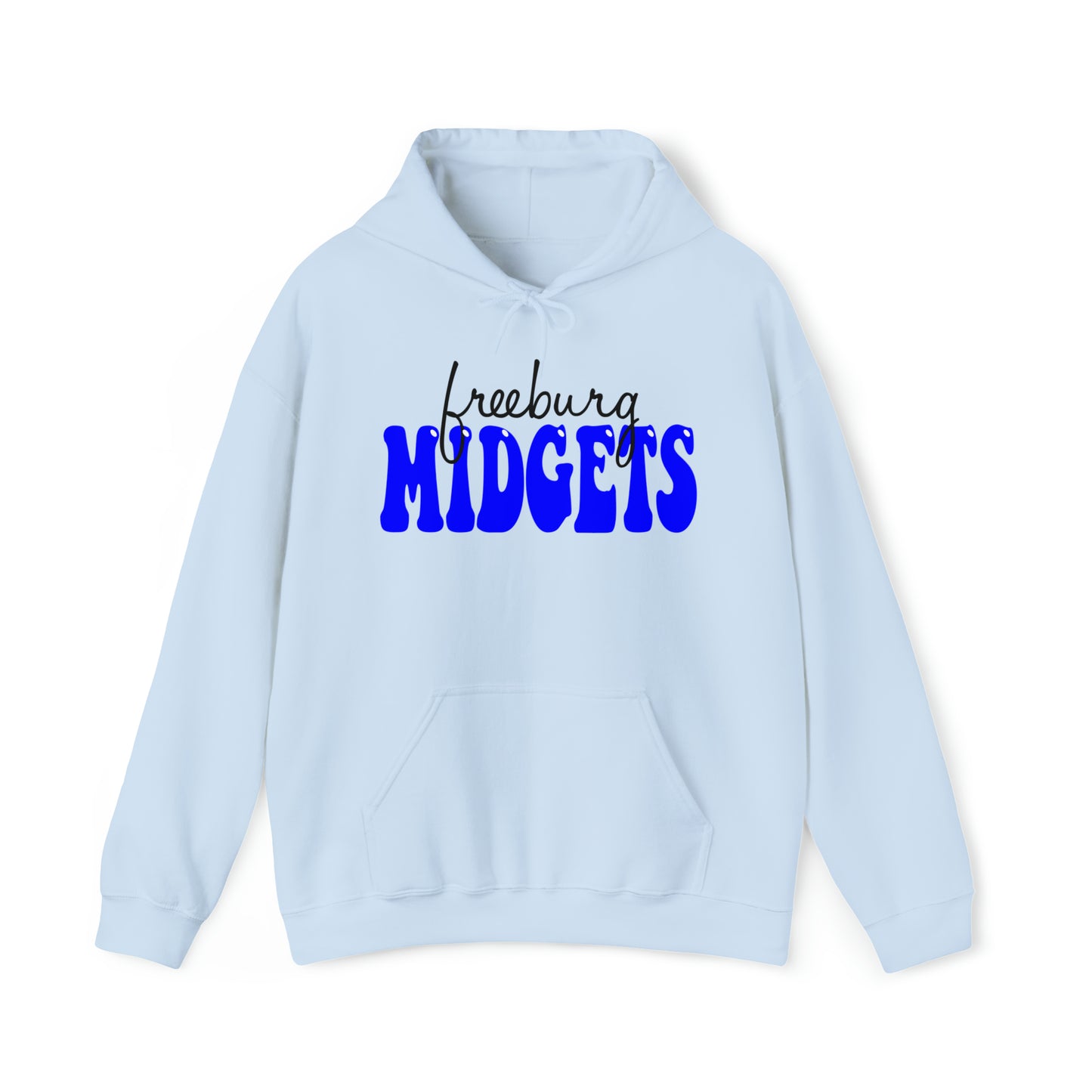 Freeburg Midgets Cursive Bubble Logo Hooded Sweatshirt