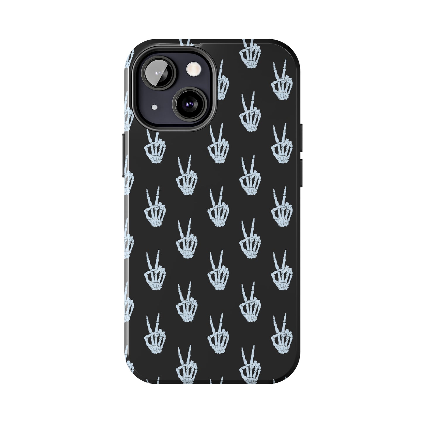 Skeleton Hand Peace Sign Tough Phone Cases