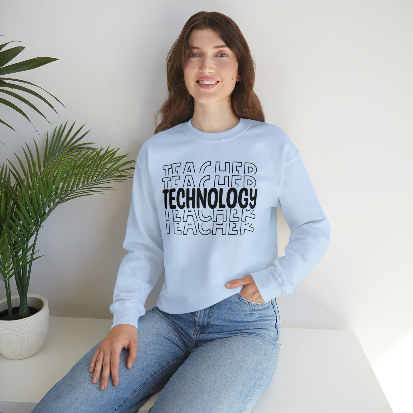 Technology Teacher Lined Heavyweight Crewneck Sweatshirt