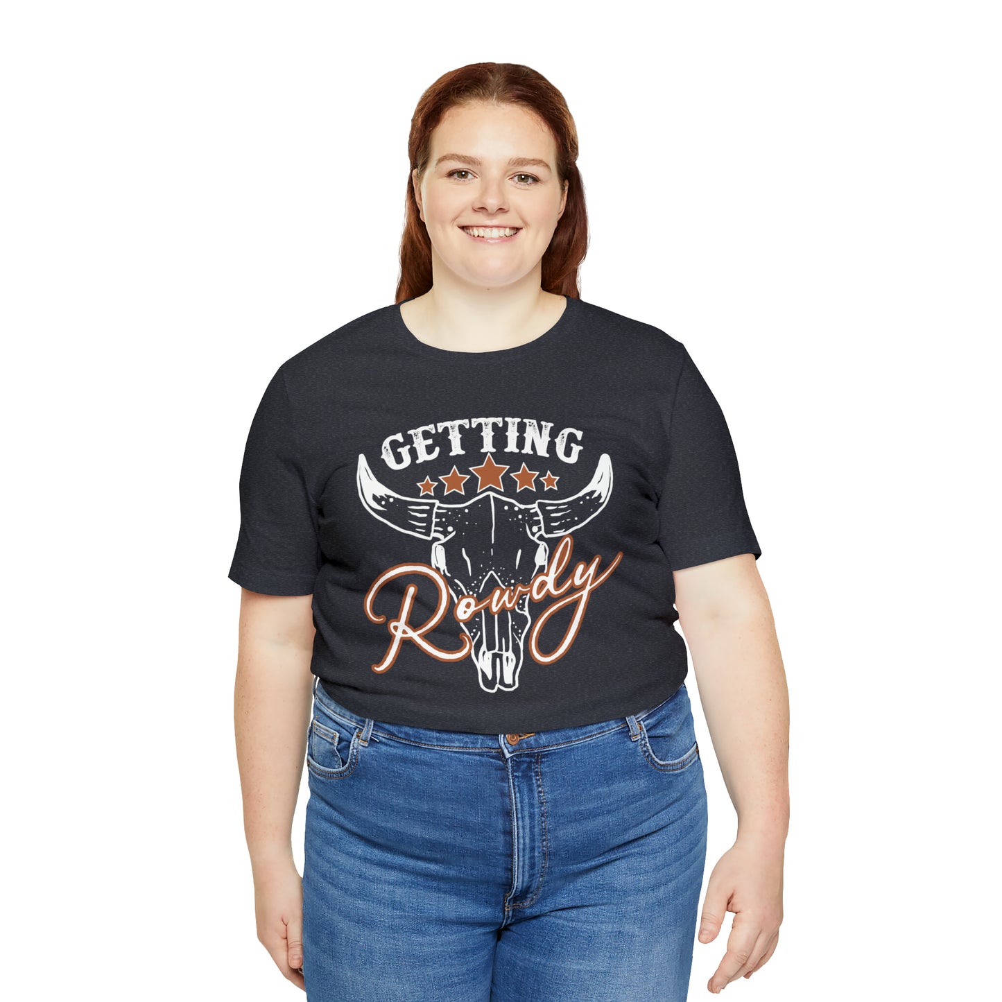 Vintage Getting Rowdy Party/ Bridesmaid/ Groomsman T-Shirt - White Ink