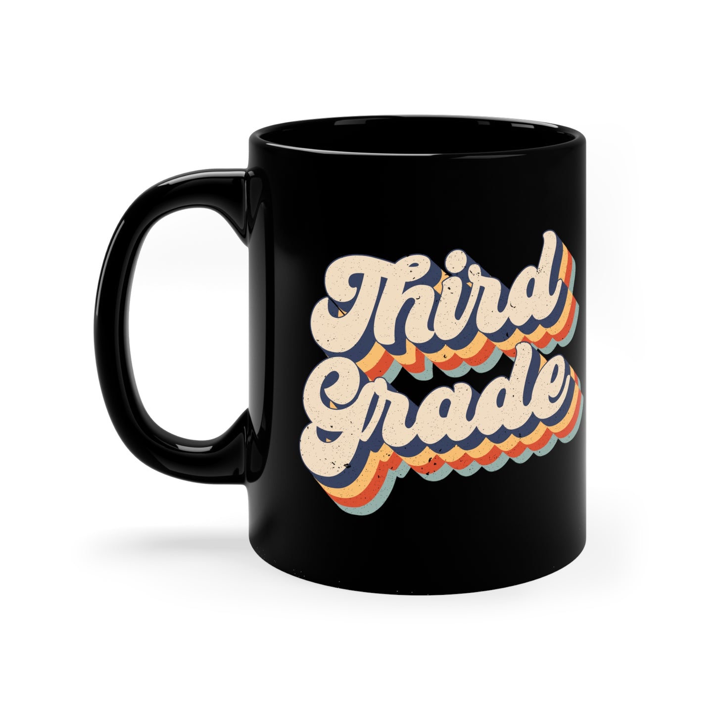 Retro Third Grade 11oz Black Mug