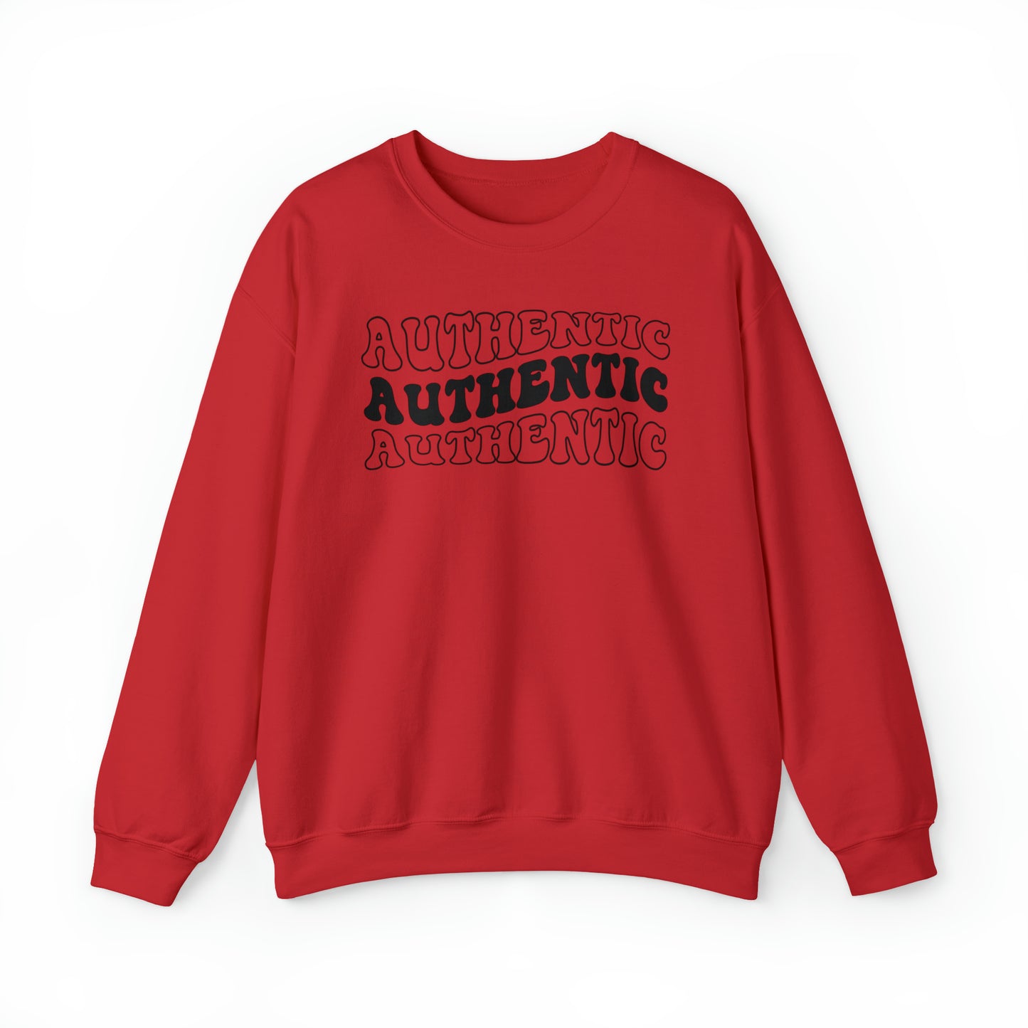 "Authentic" Black Logo Unisex Heavy Blend™ Crewneck Sweatshirt
