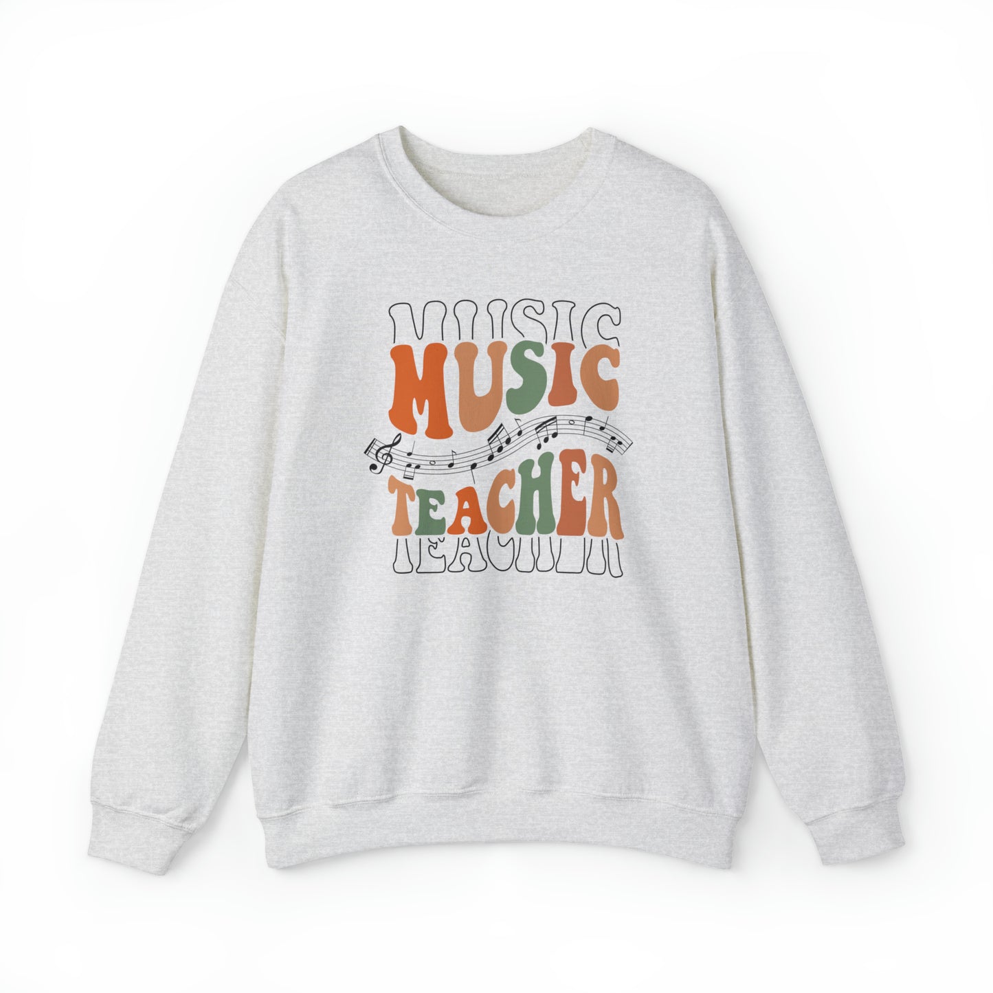 Music Teacher Multi-Line Heavyweight Crewneck Sweatshirt