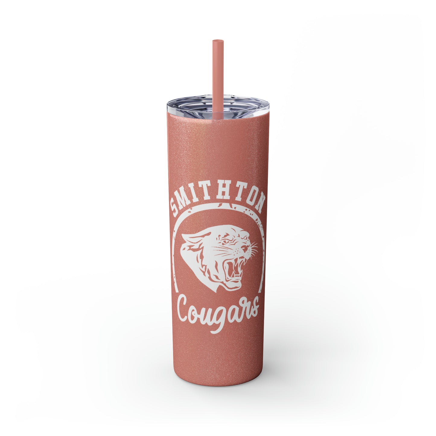 Smithton Cougars Skinny Tumbler with Straw, 20oz