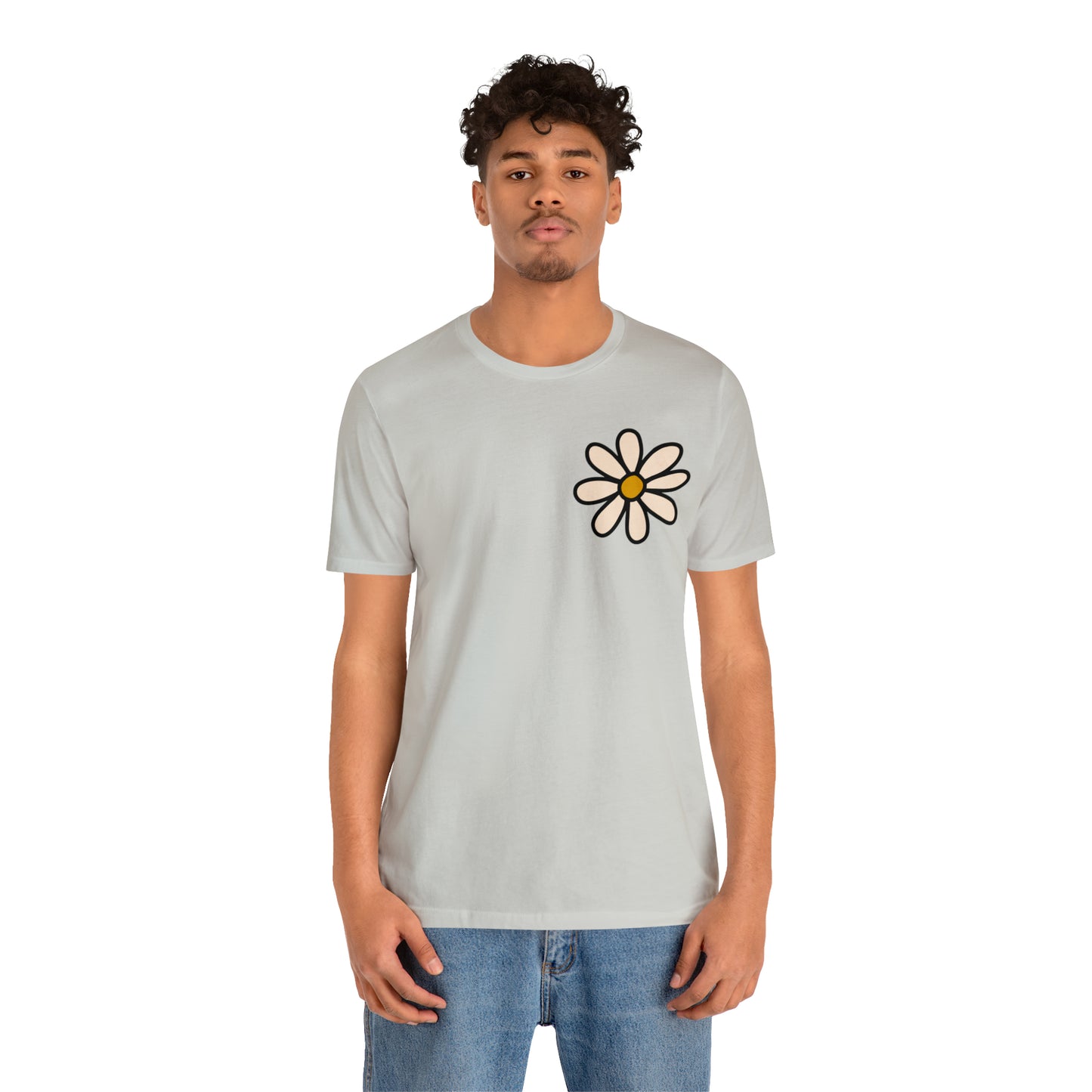 Distressed Daisy Love Like Jesus - Front and Back Design - T-Shirt
