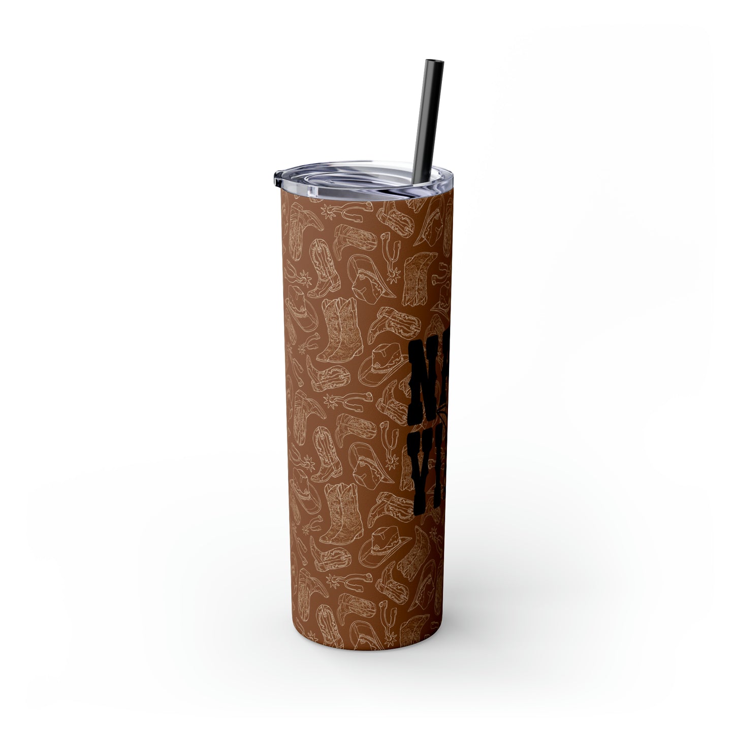 Kick Up the Boots Nashville Themed Skinny Tumbler with Straw, 20oz