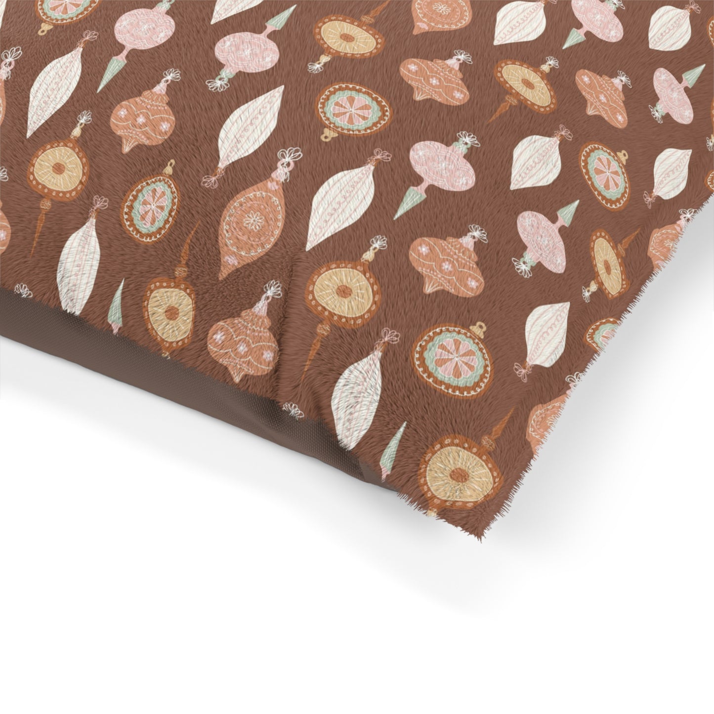Brown Bougie Christmas Ornament Pet Bed