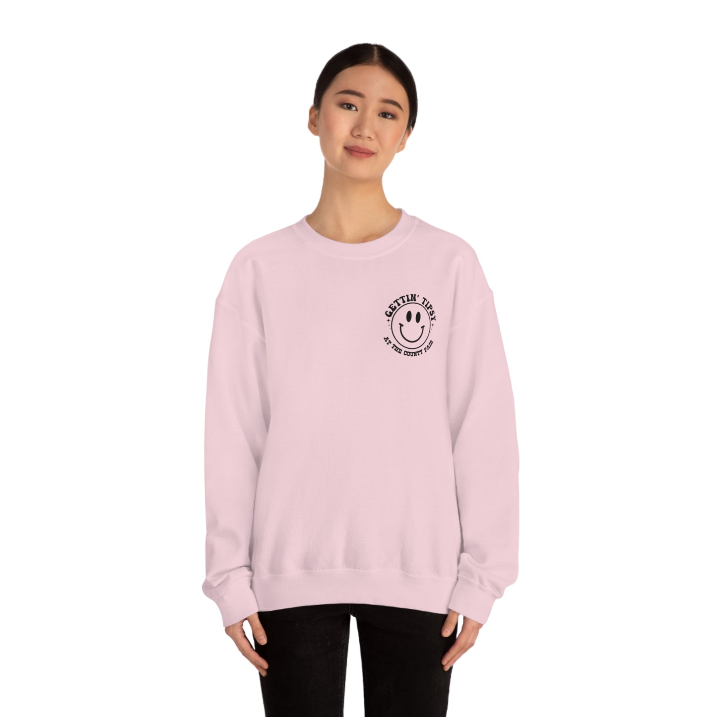 "Gettin' Tipsy at the County Fair" (Front & Back Design) - Unisex Heavy Blend™ Crewneck Sweatshirt