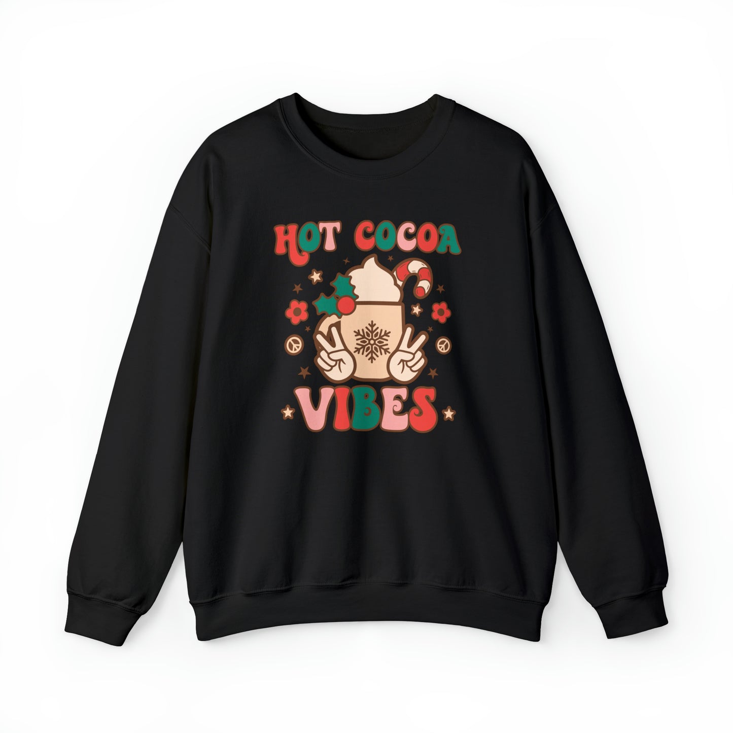 Hot Cocoa Vibes Christmas Van Unisex Heavy Blend™ Crewneck Sweatshirt