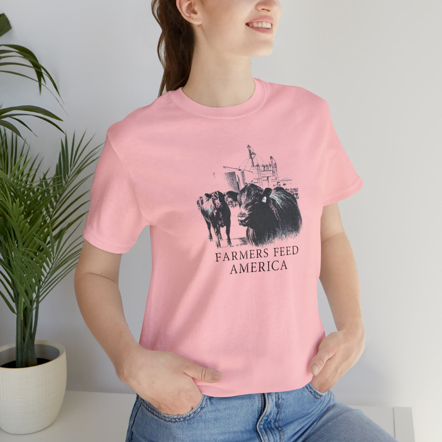 "Farmers Feed America" Unisex Jersey Short Sleeve Tee