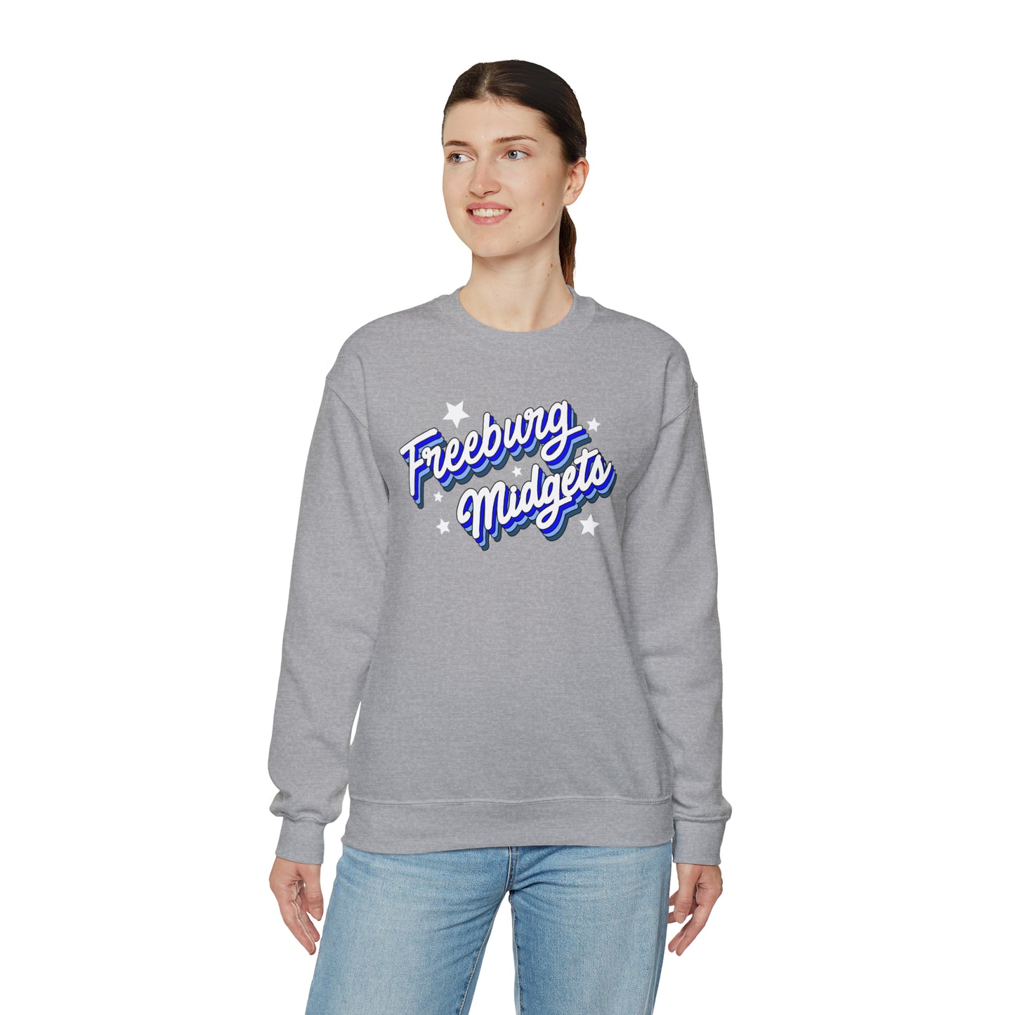 Retro Freeburg Midgets Unisex Heavy Blend™ Crewneck Sweatshirt