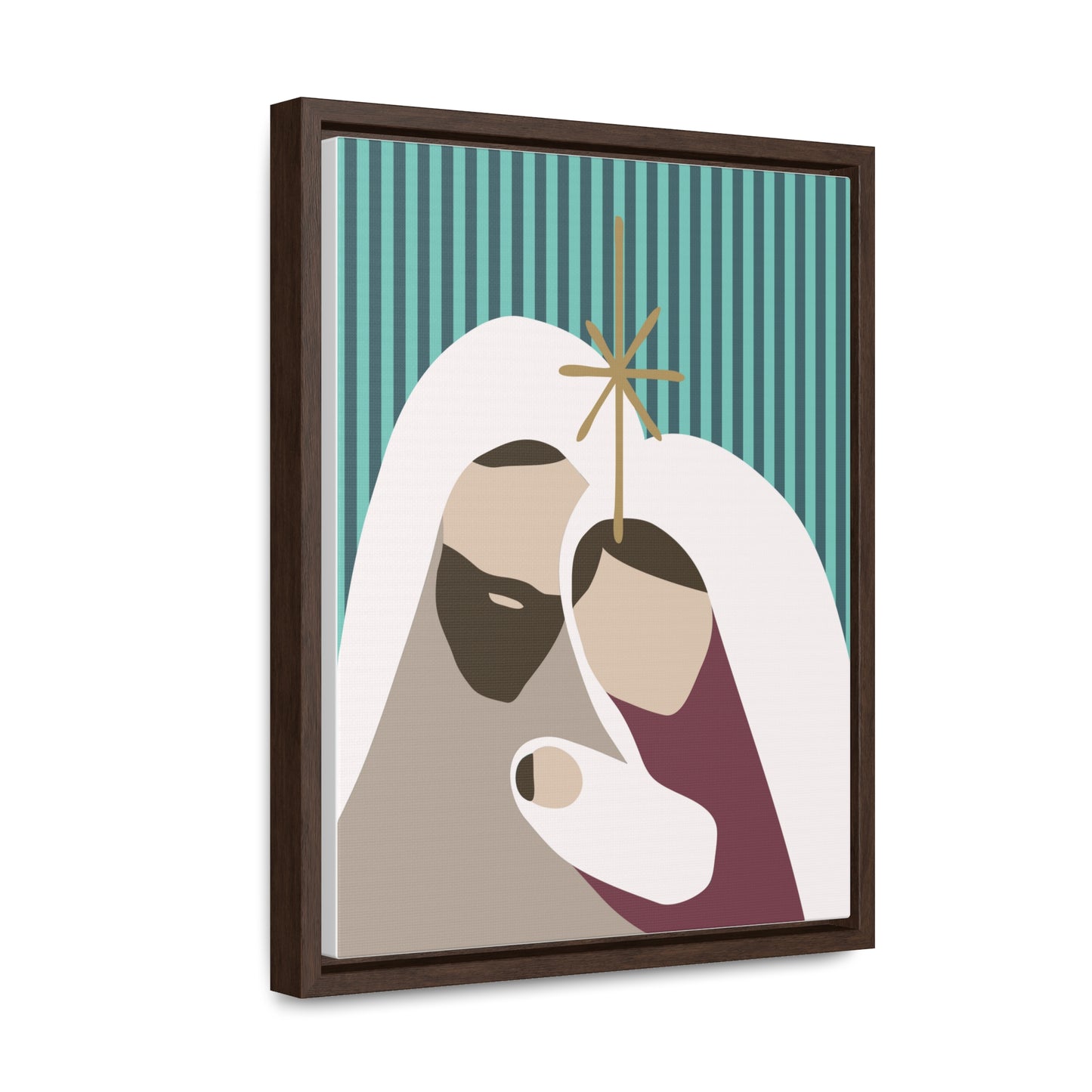 Holy Family Christian Christmas Holiday Gallery Canvas Wraps, Vertical Frame