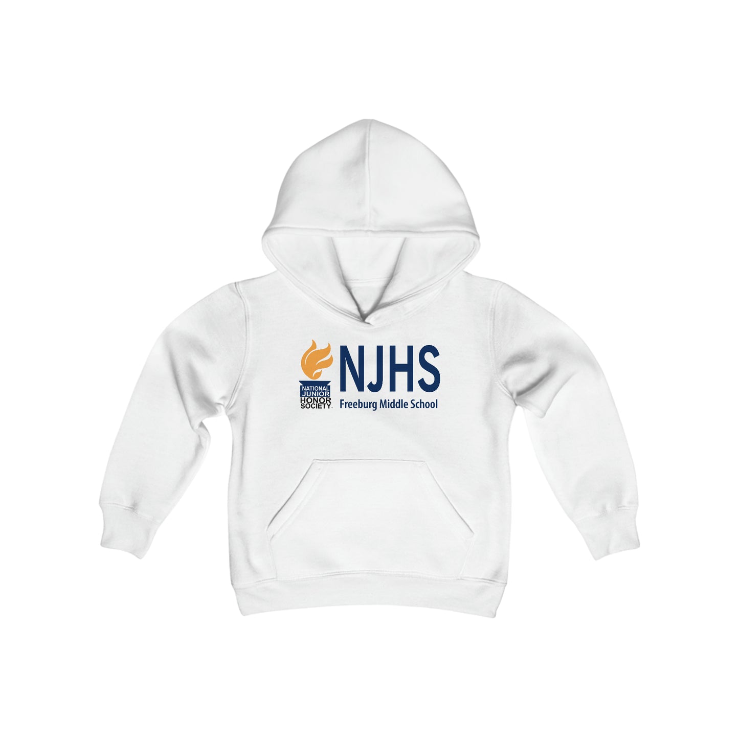YOUTH - Freeburg Middle School NJHS Golden Torch Youth Heavy Blend Hooded Sweatshirt