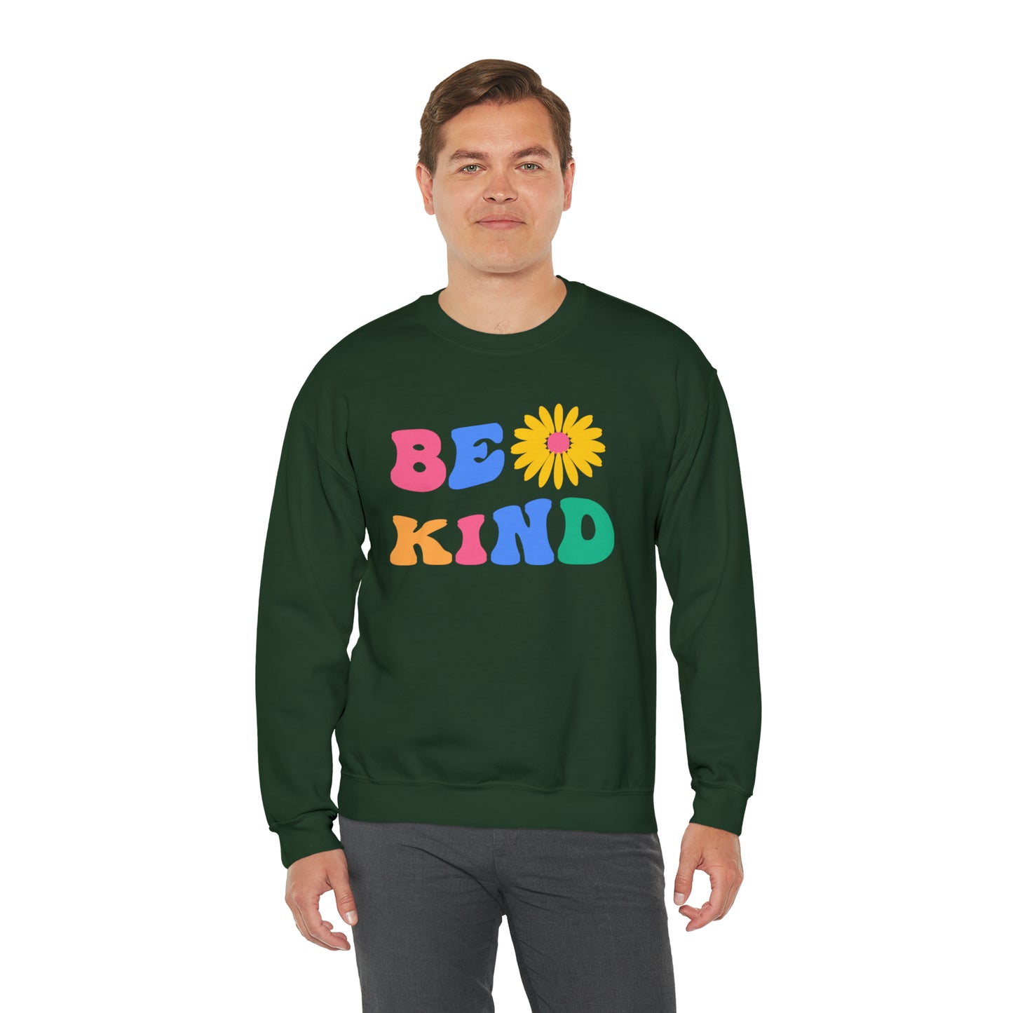 Be Kind Retro Warm Colored Unisex Heavy Blend™ Crewneck Sweatshirt