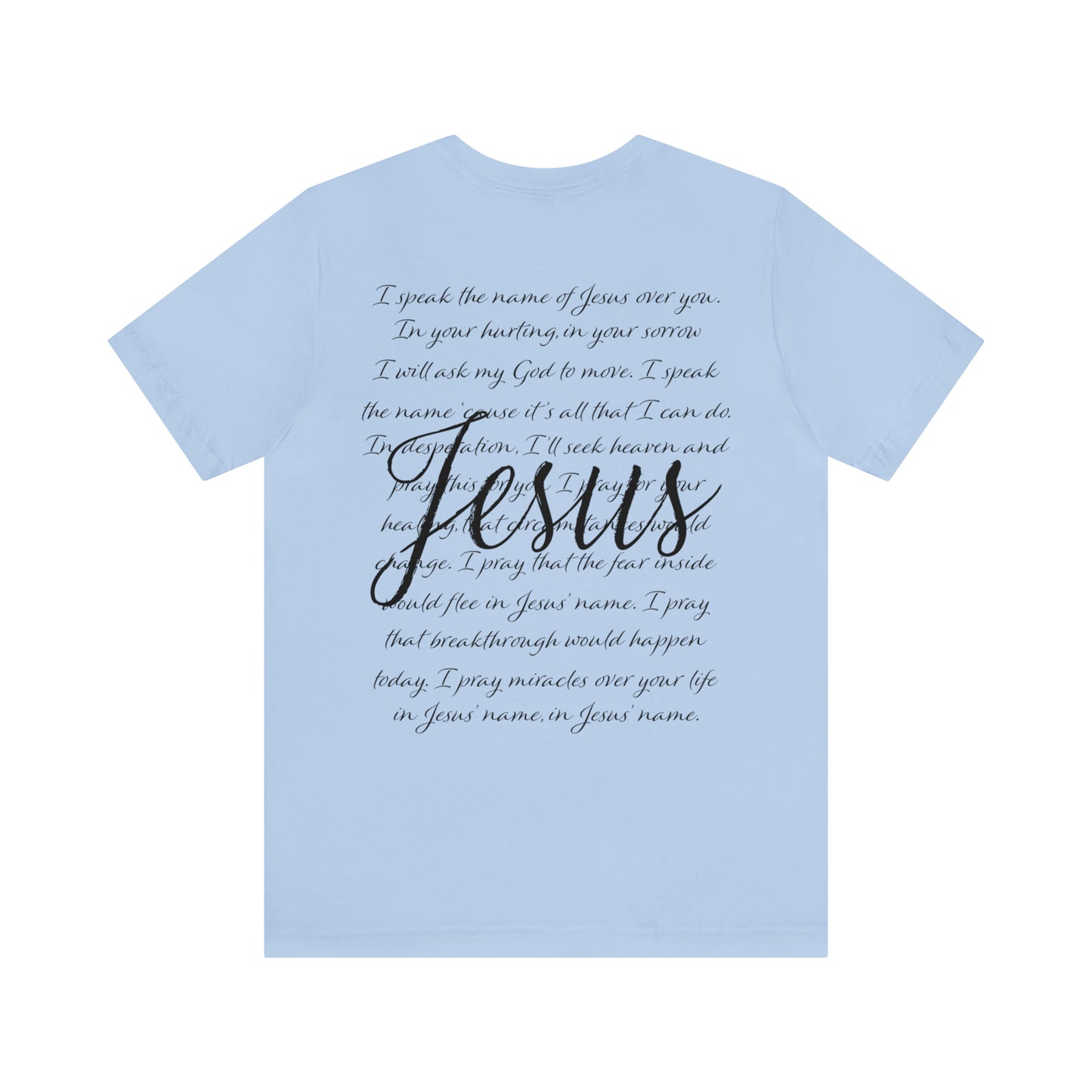 "Jesus Scripture" (Front and Back Design) Unisex Jersey Short Sleeve Tee