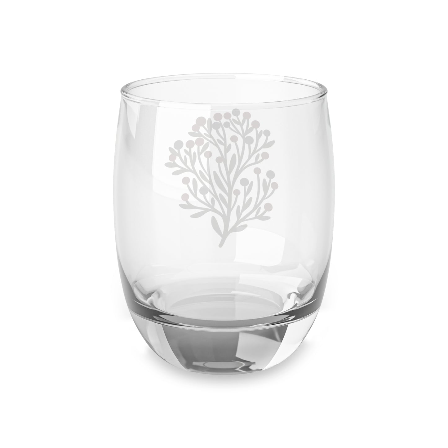 Christmas Berry Greenery Whiskey Glass