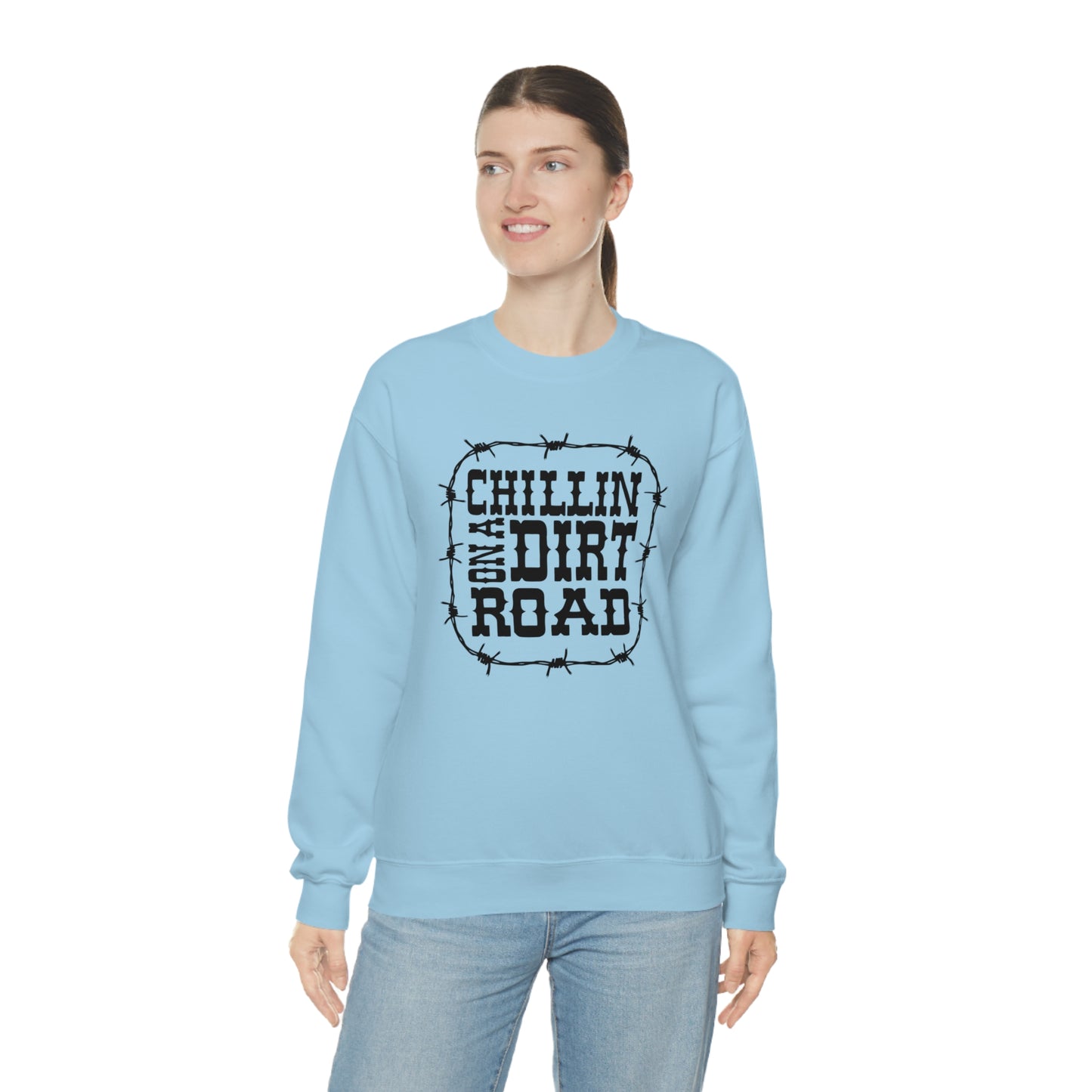 "Chillin' on a Dirt Road" - Unisex Heavy Blend™ Crewneck Sweatshirt