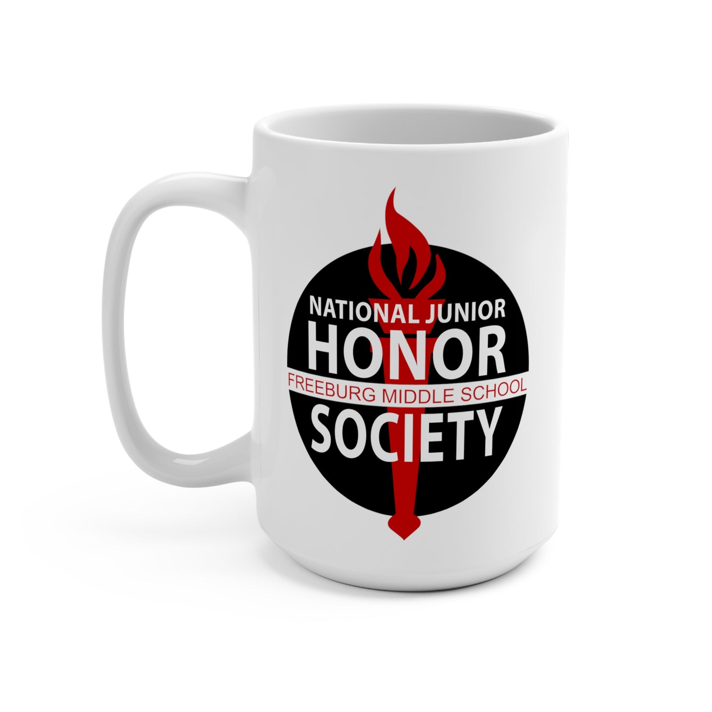 Freeburg Middle School National Junior Honor Society Red and Black Mug 15oz