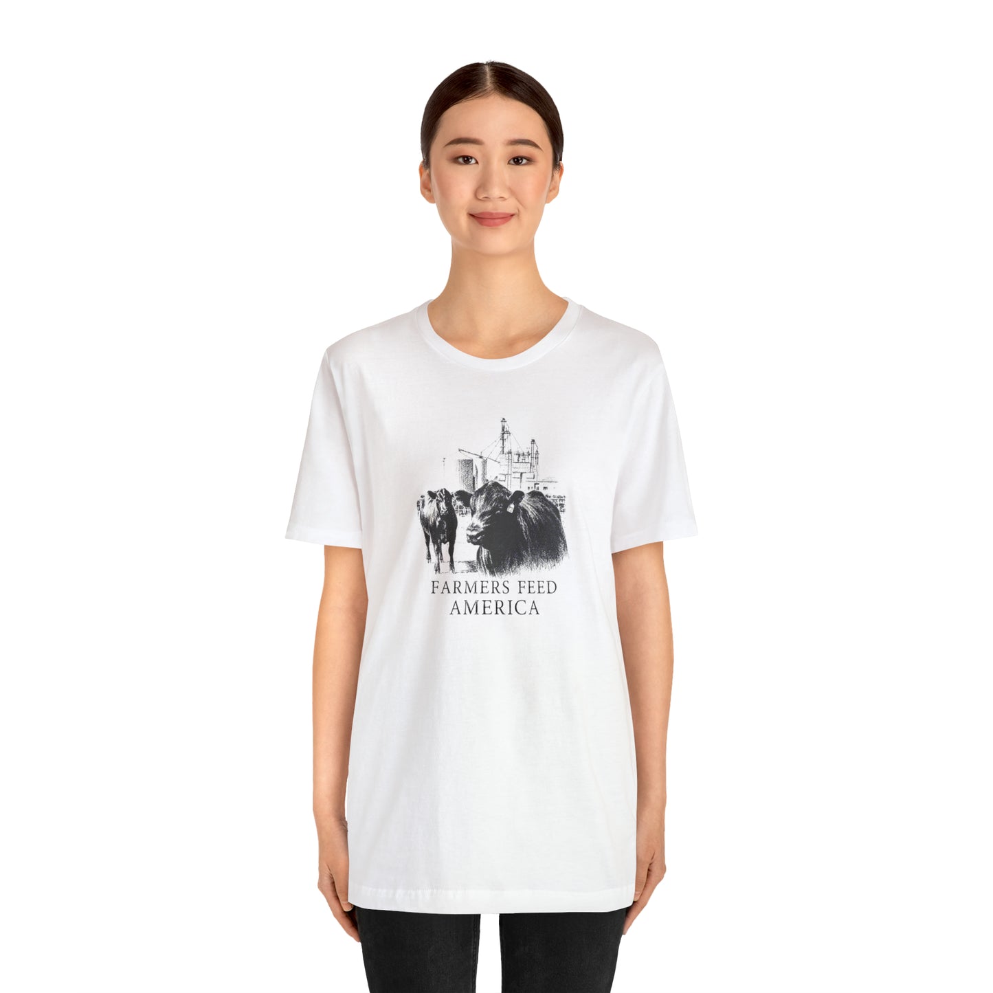 "Farmers Feed America" Unisex Jersey Short Sleeve Tee