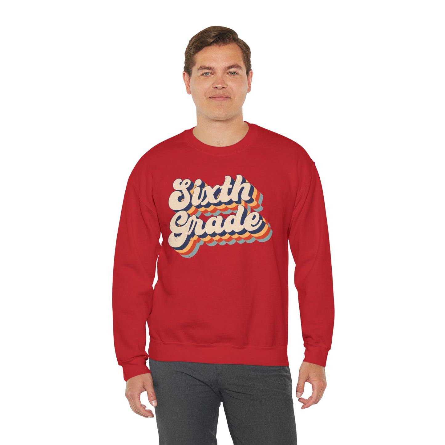 Retro Sixth Grade Unisex Heavy Blend™ Crewneck Sweatshirt