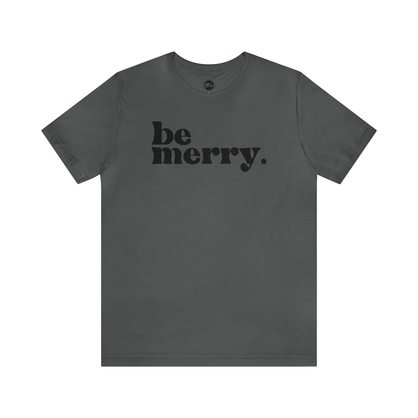 Be Merry Christmas/ Holiday Bella Jersey Short Sleeve Tee (Unisex)