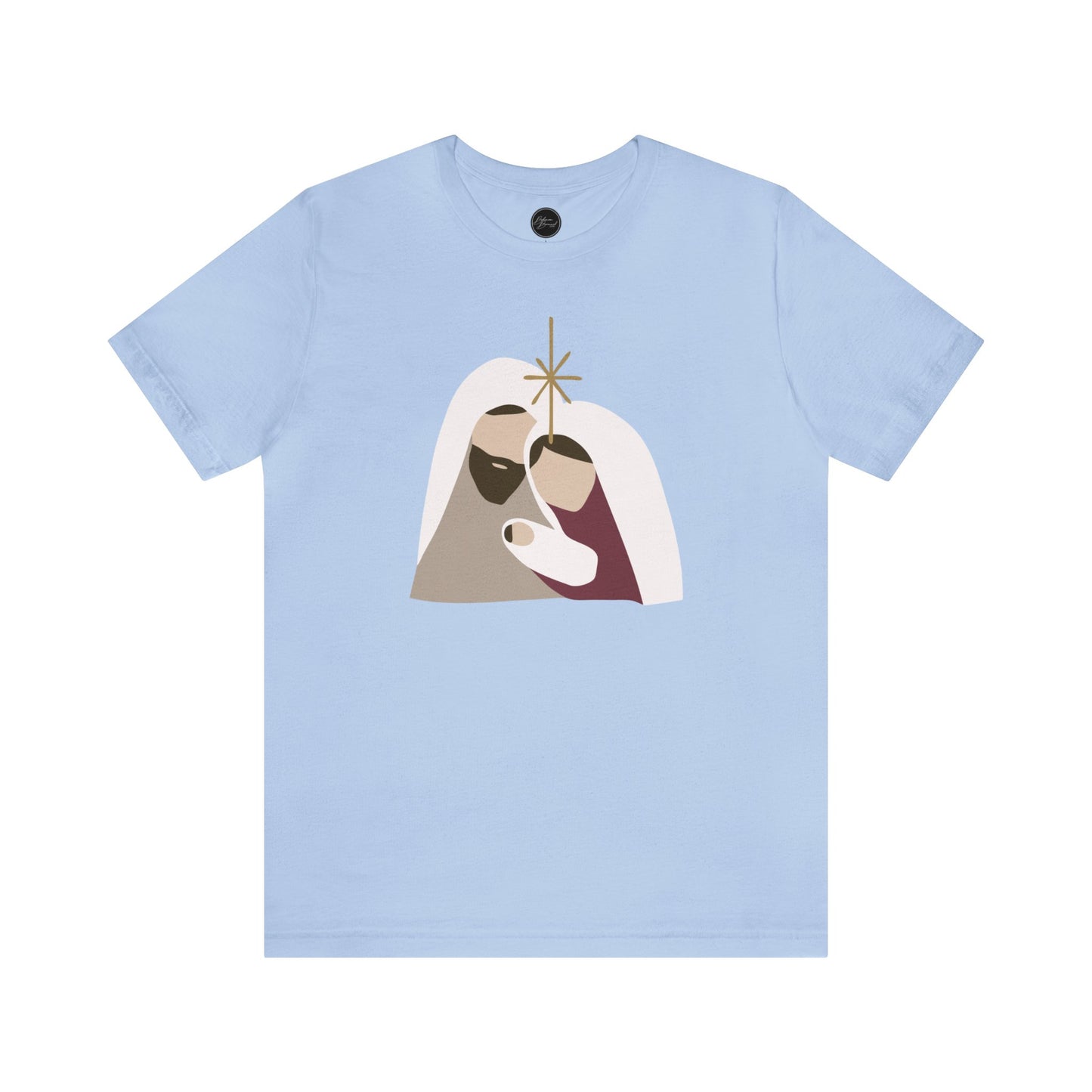 Holy Family Christmas Christian Bella Jersey Short Sleeve Tee (Unisex)