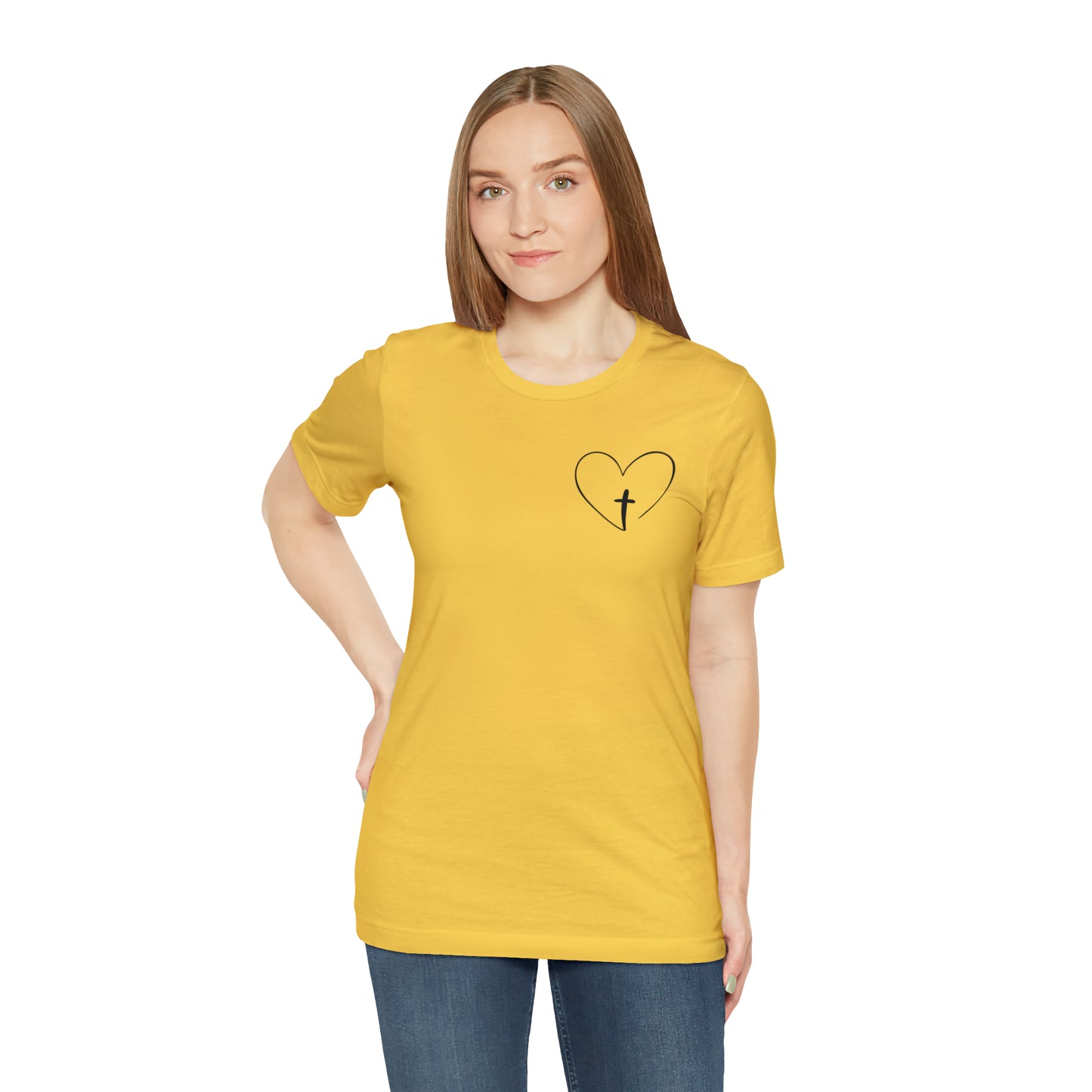 "Jesus Scripture" (Front and Back Design) Unisex Jersey Short Sleeve Tee