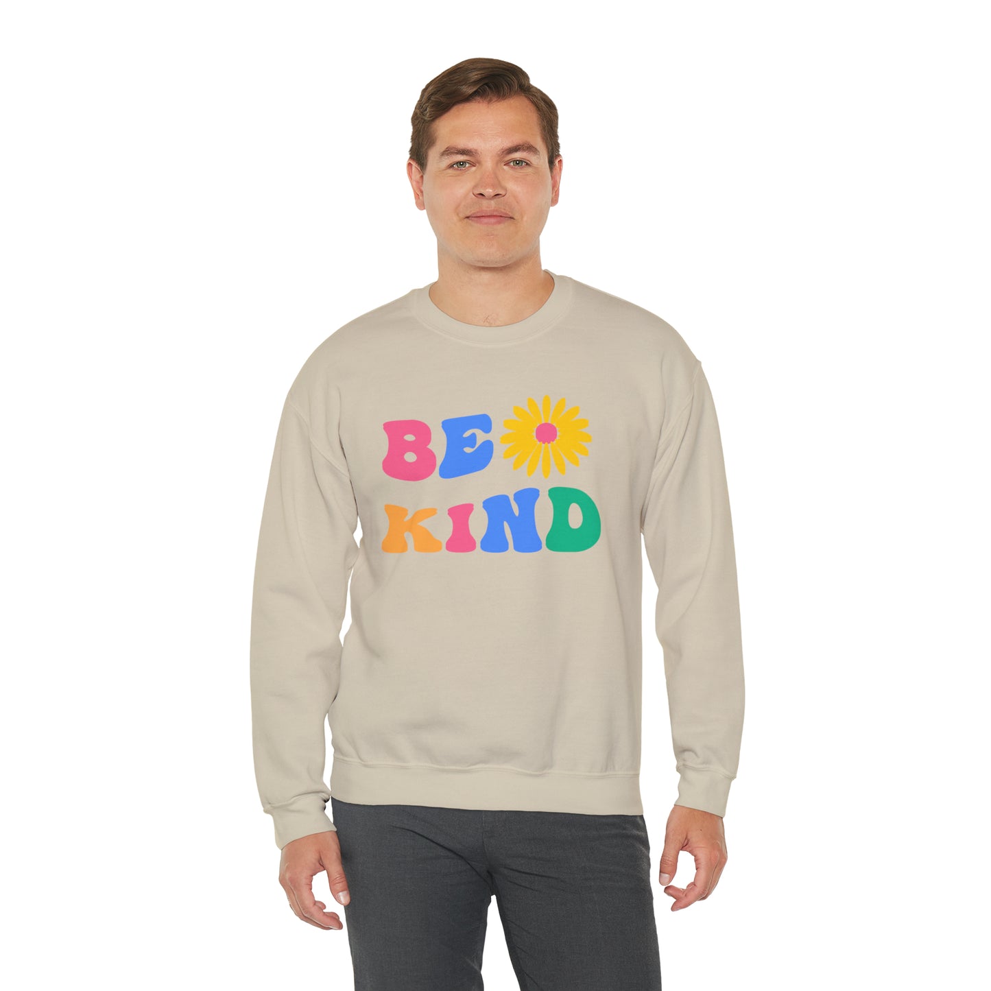 Be Kind Retro Warm Colored Unisex Heavy Blend™ Crewneck Sweatshirt