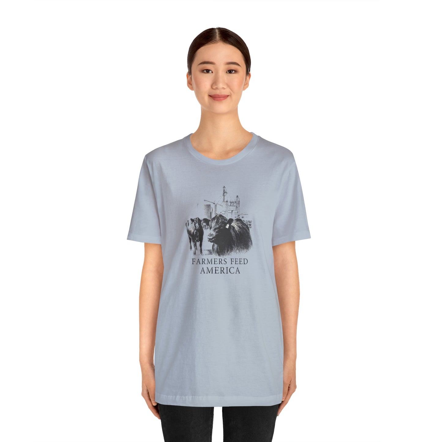 "Farmers Feed America" Unisex Jersey Short Sleeve Tee