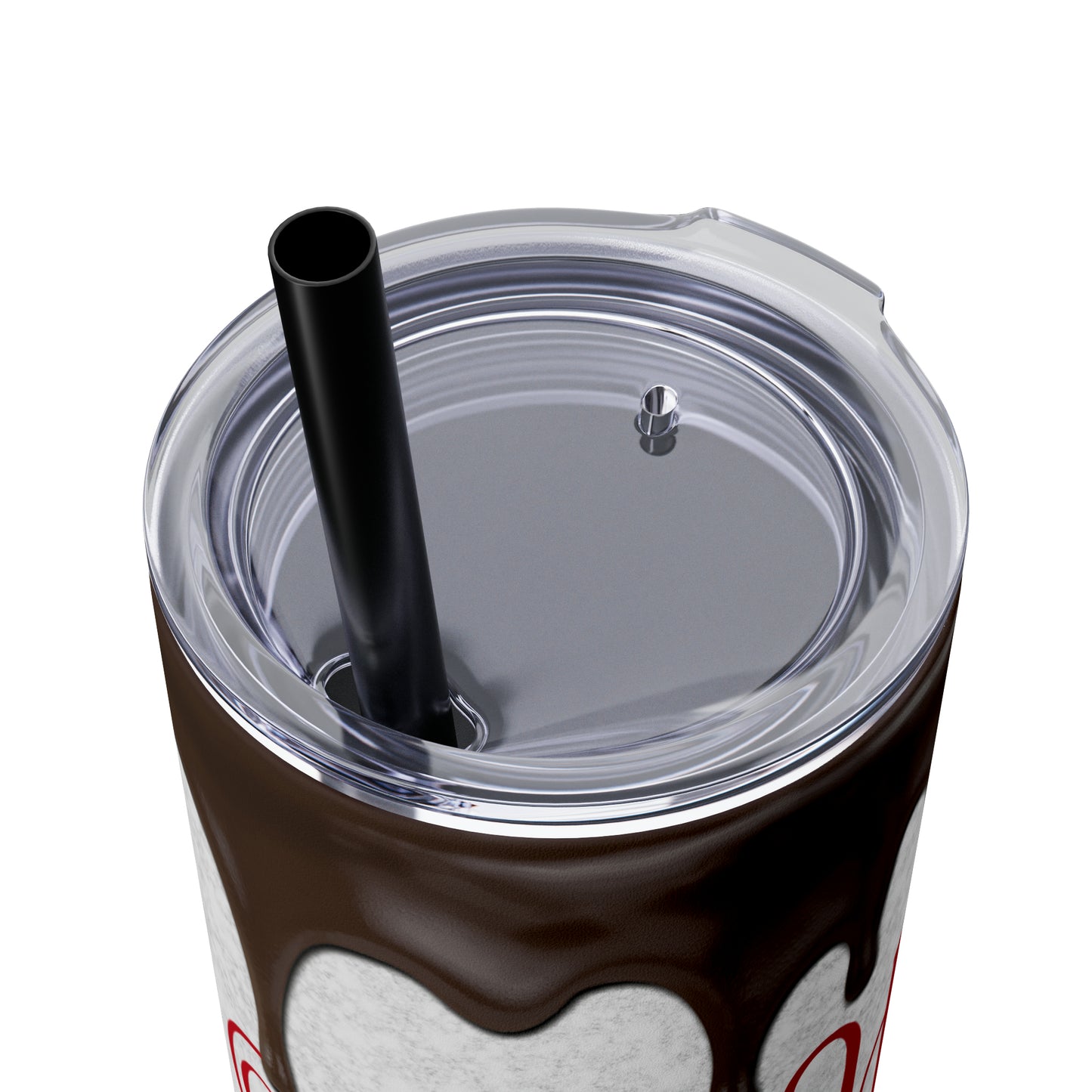 North Pole Santa Claus Hot Chocolate Co. Christmas/ Holiday Skinny Tumbler with Straw, 20oz