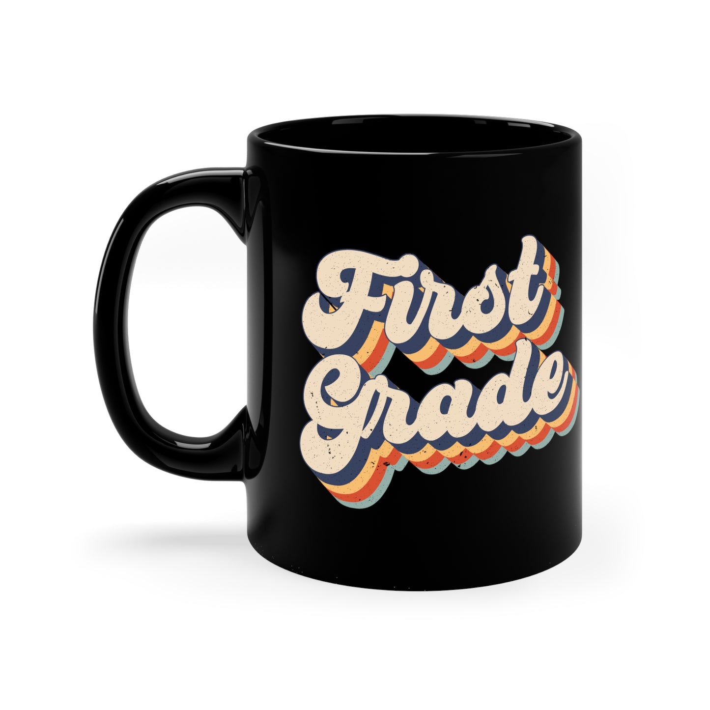 Retro First Grade 11oz Black Mug