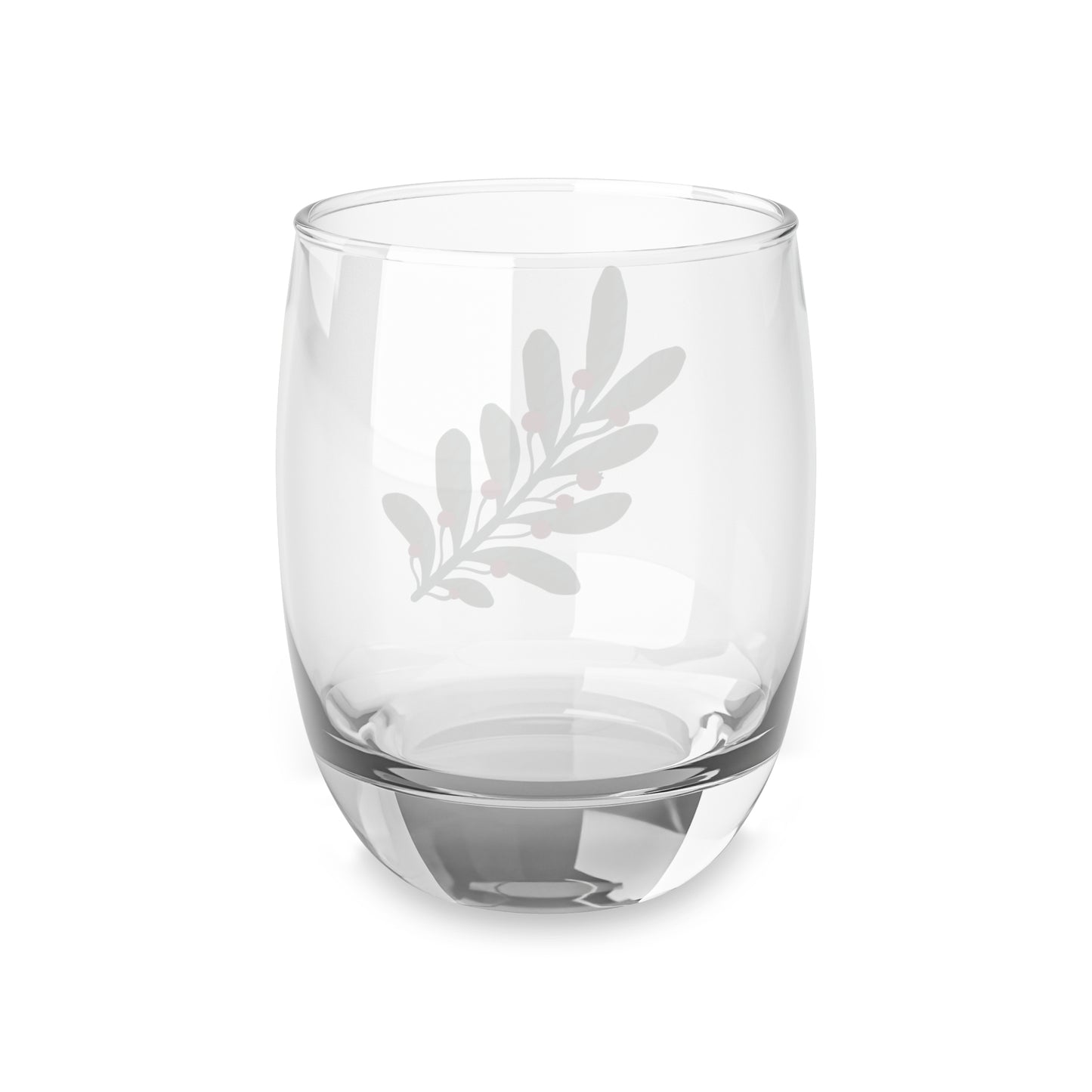 Holly and Berry Branch Whiskey Glass