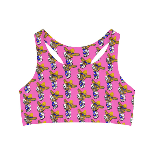 Sombrero Midget Seamless Sports Bra - Neon Pink