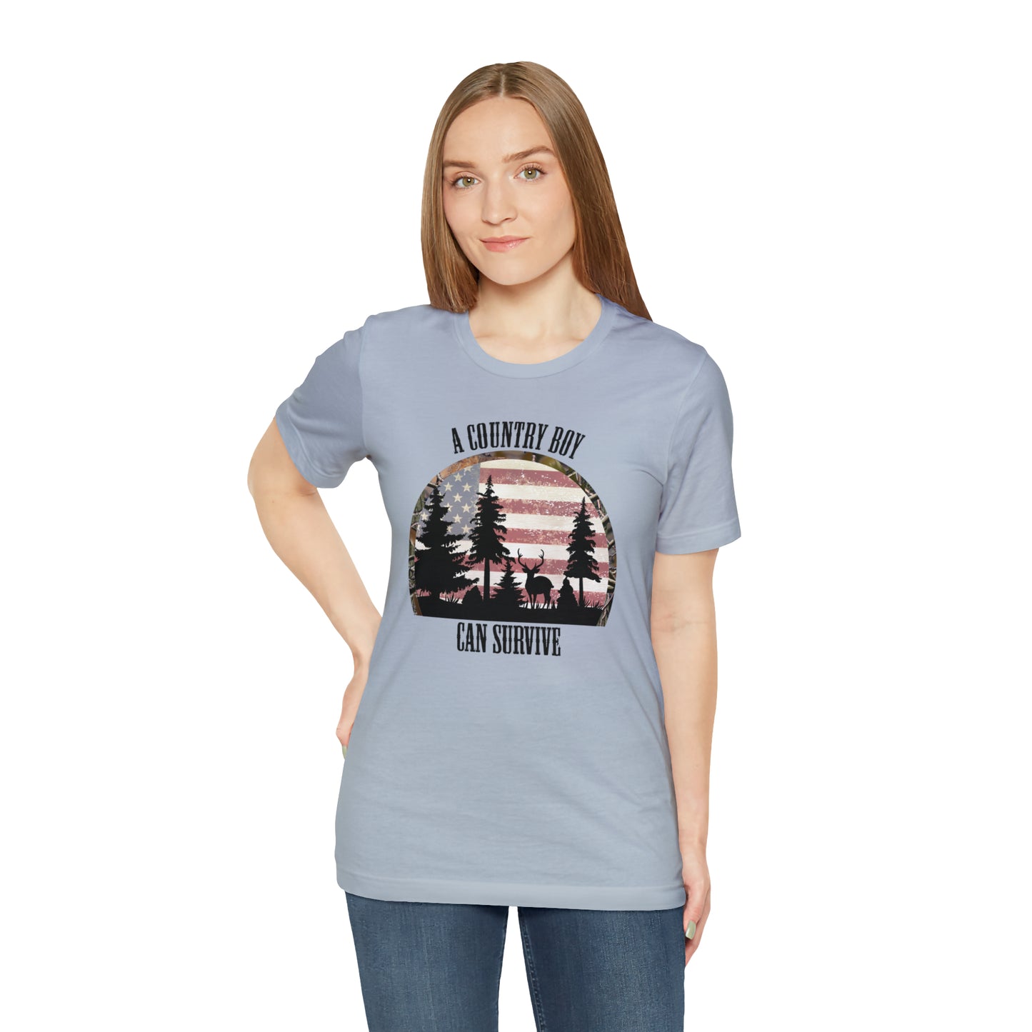 "A Country Boy Can Survive" Unisex Jersey Short Sleeve Tee