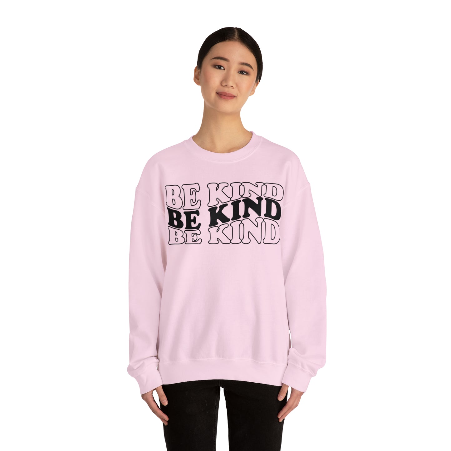 Be Kind Black Logo Unisex Heavy Blend™ Crewneck Sweatshirt